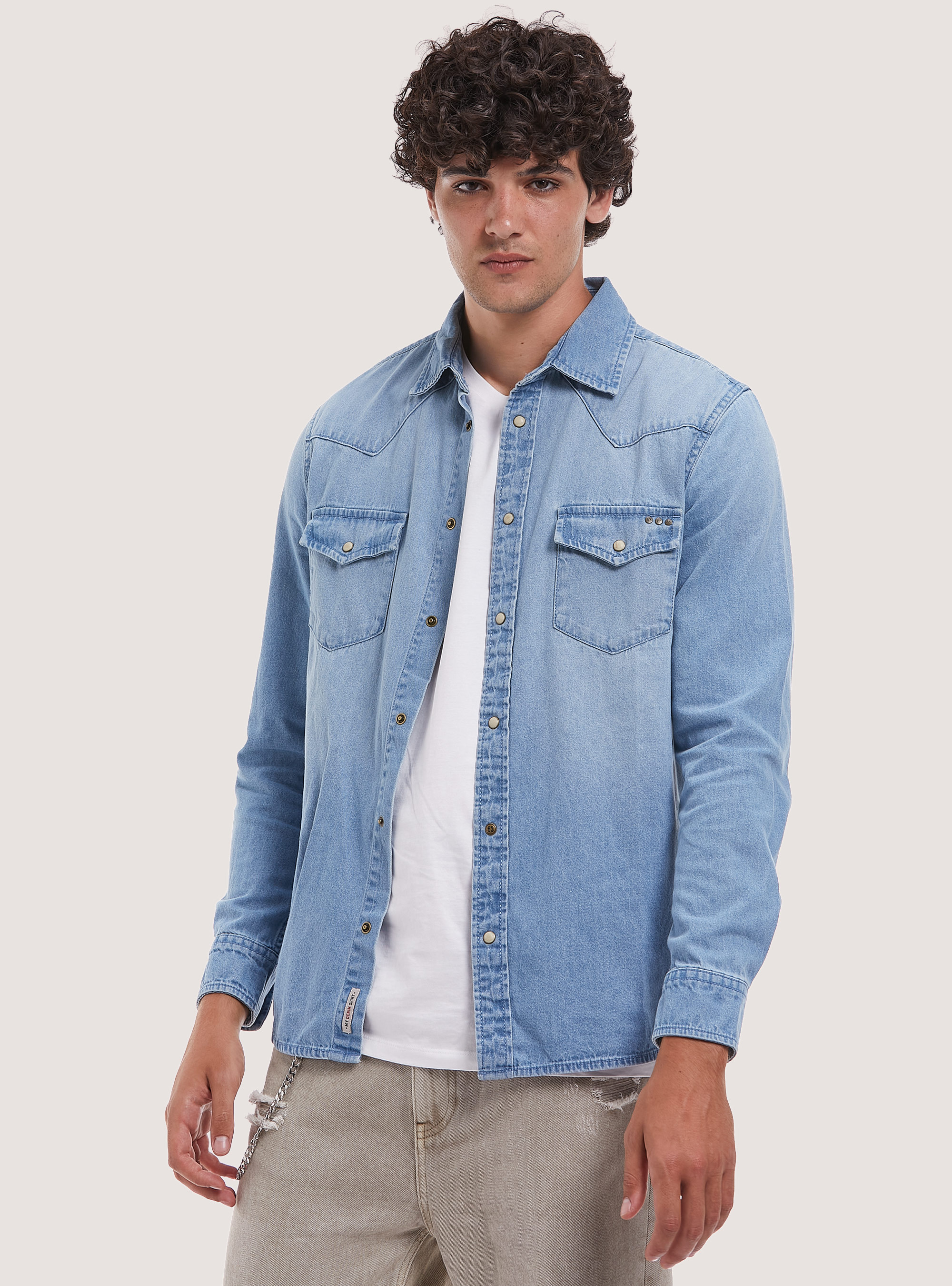 Denim shirt, D006 AZURE