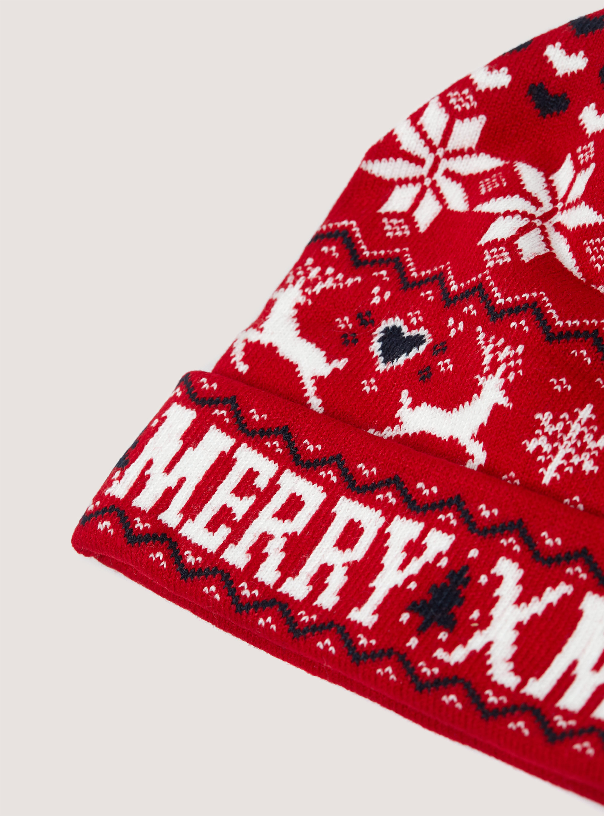 Cappello con pon pon Christmas Family Collection, RD2 RED MEDIUM