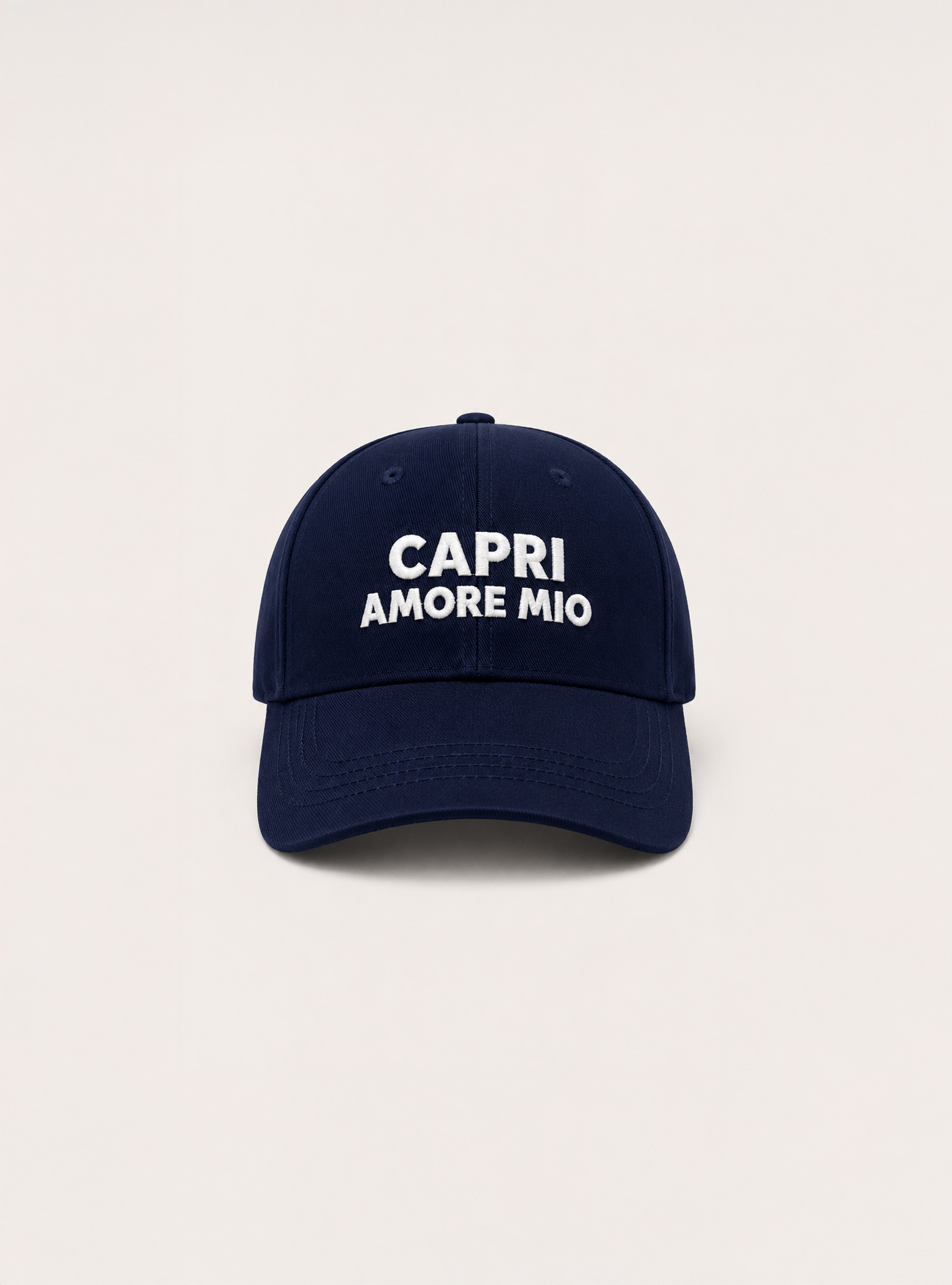 Cappello con ricamo capri amore mio, NA1 NAVY DARK