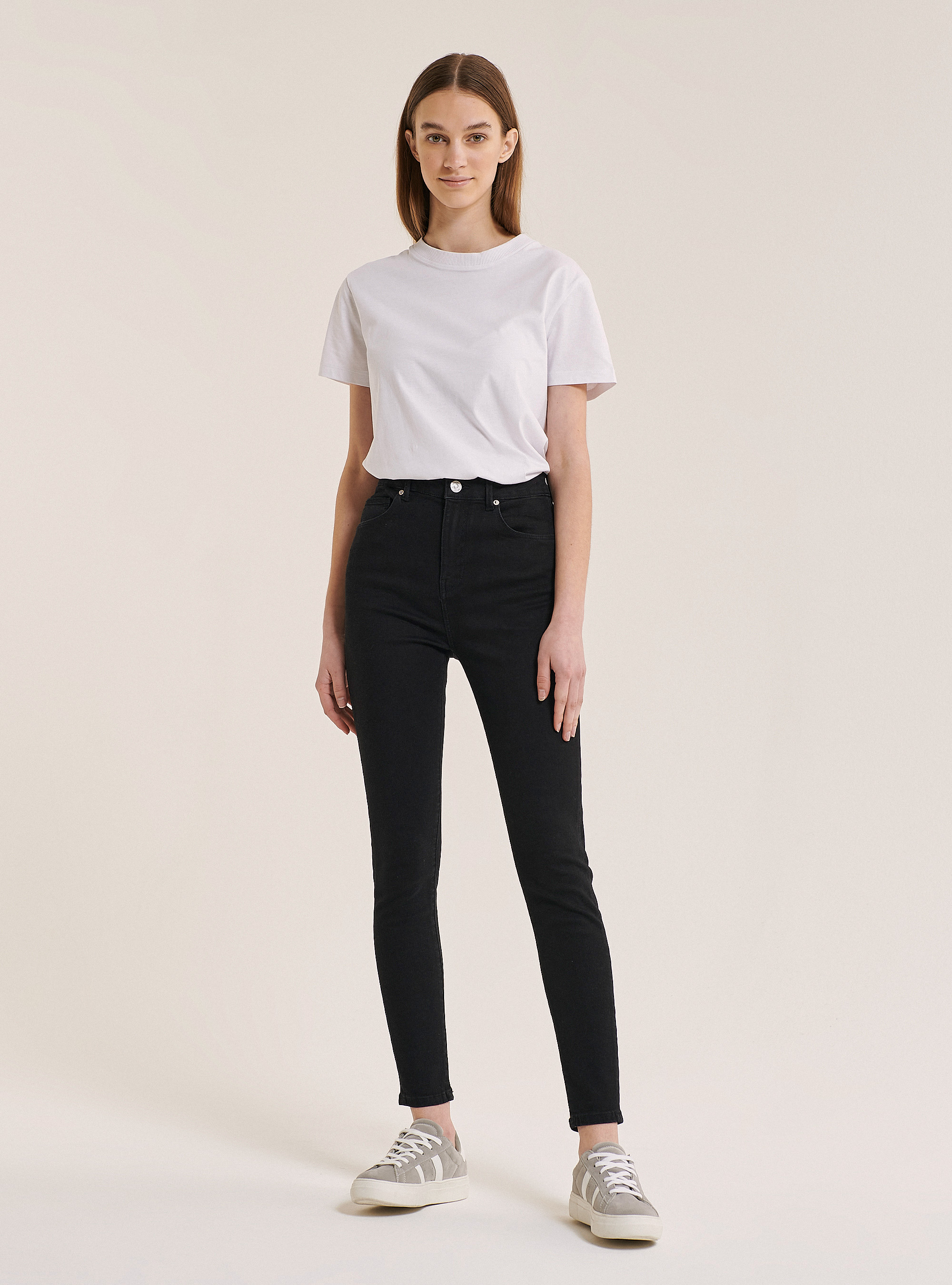 Jeans super hight waist, NERO