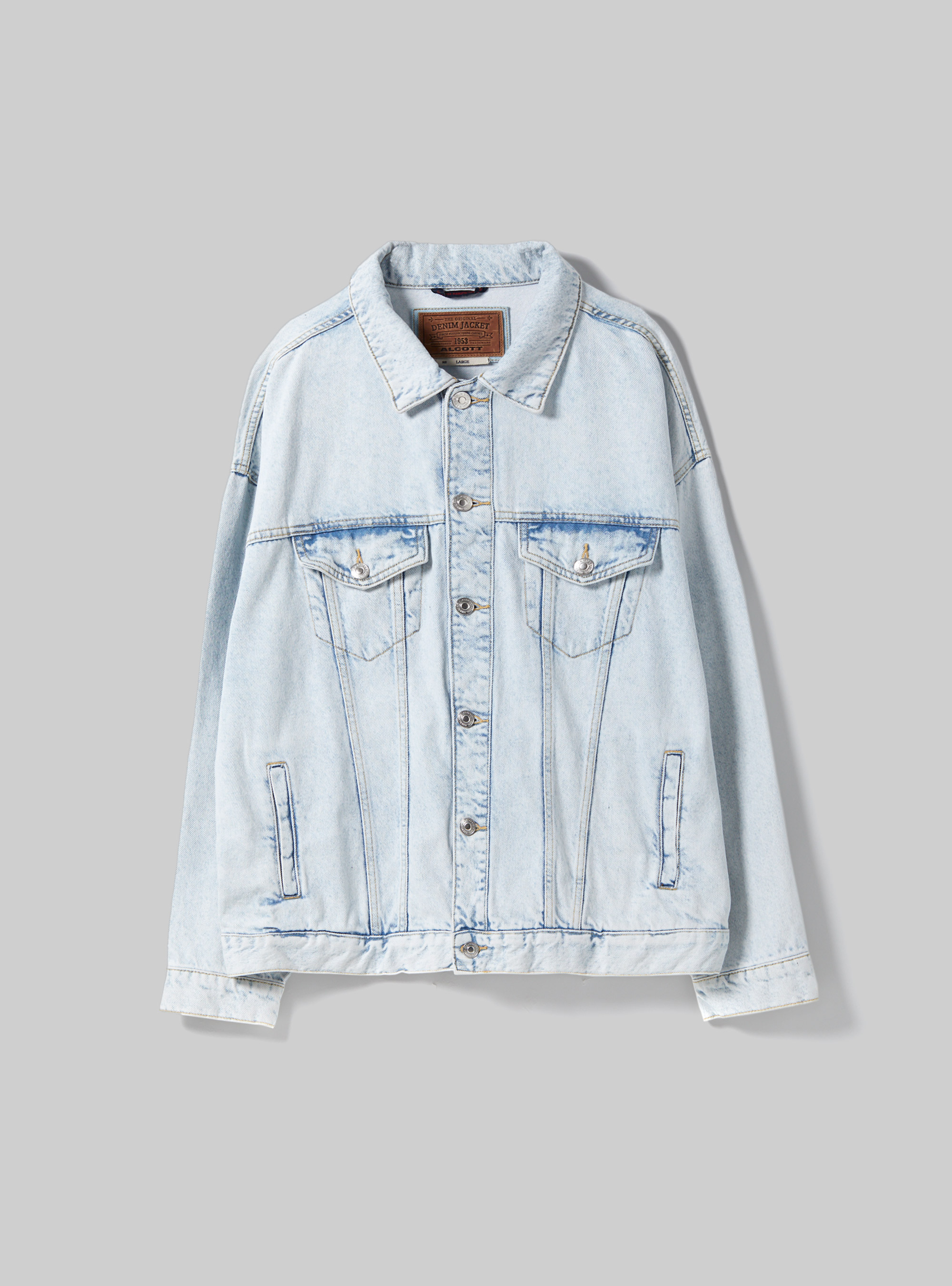 Oversize-Jeansjacke, D007 LIGHT AZURE