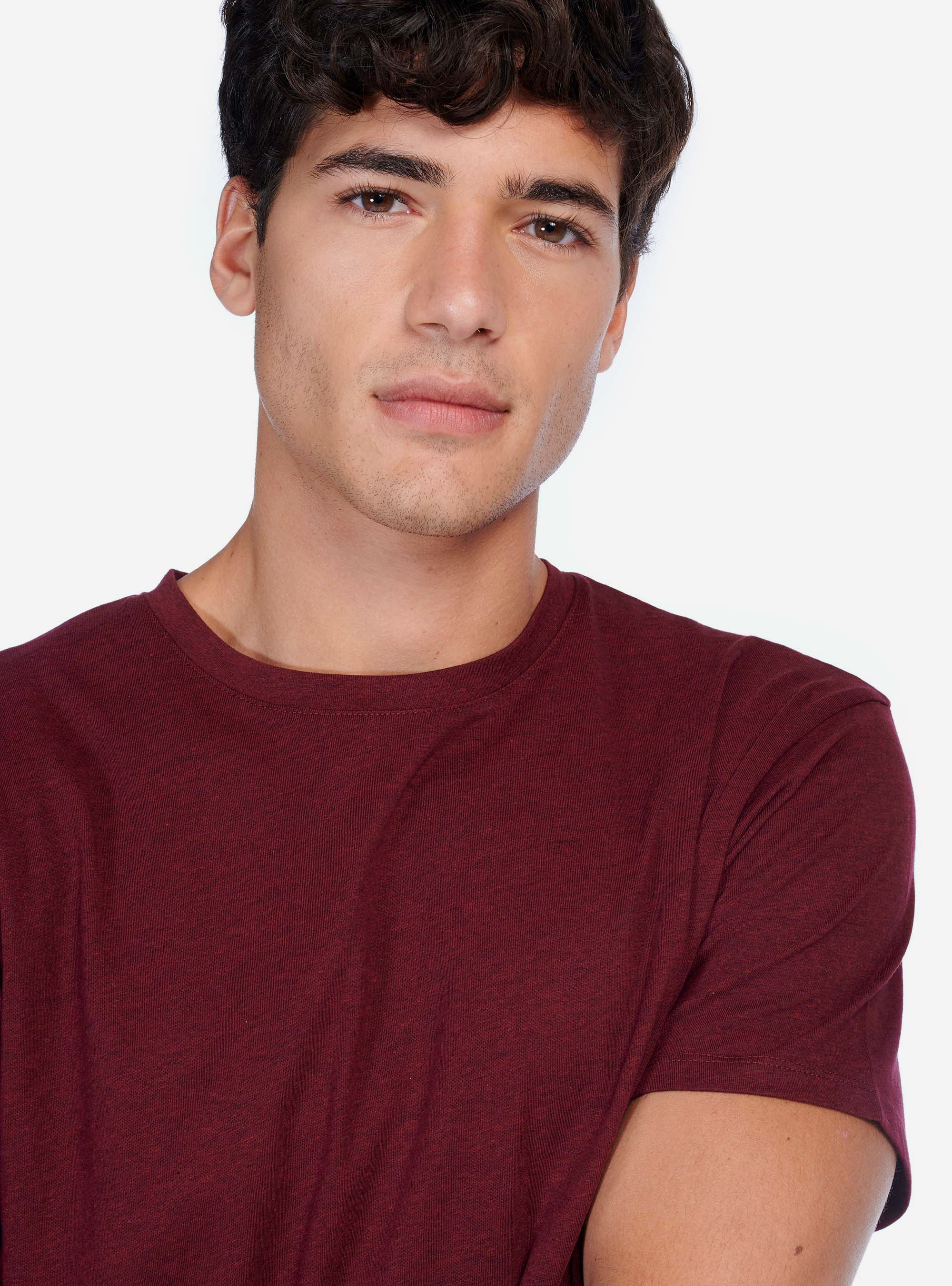 COLOR BLOCK T-SHIRT, BORDEAUX