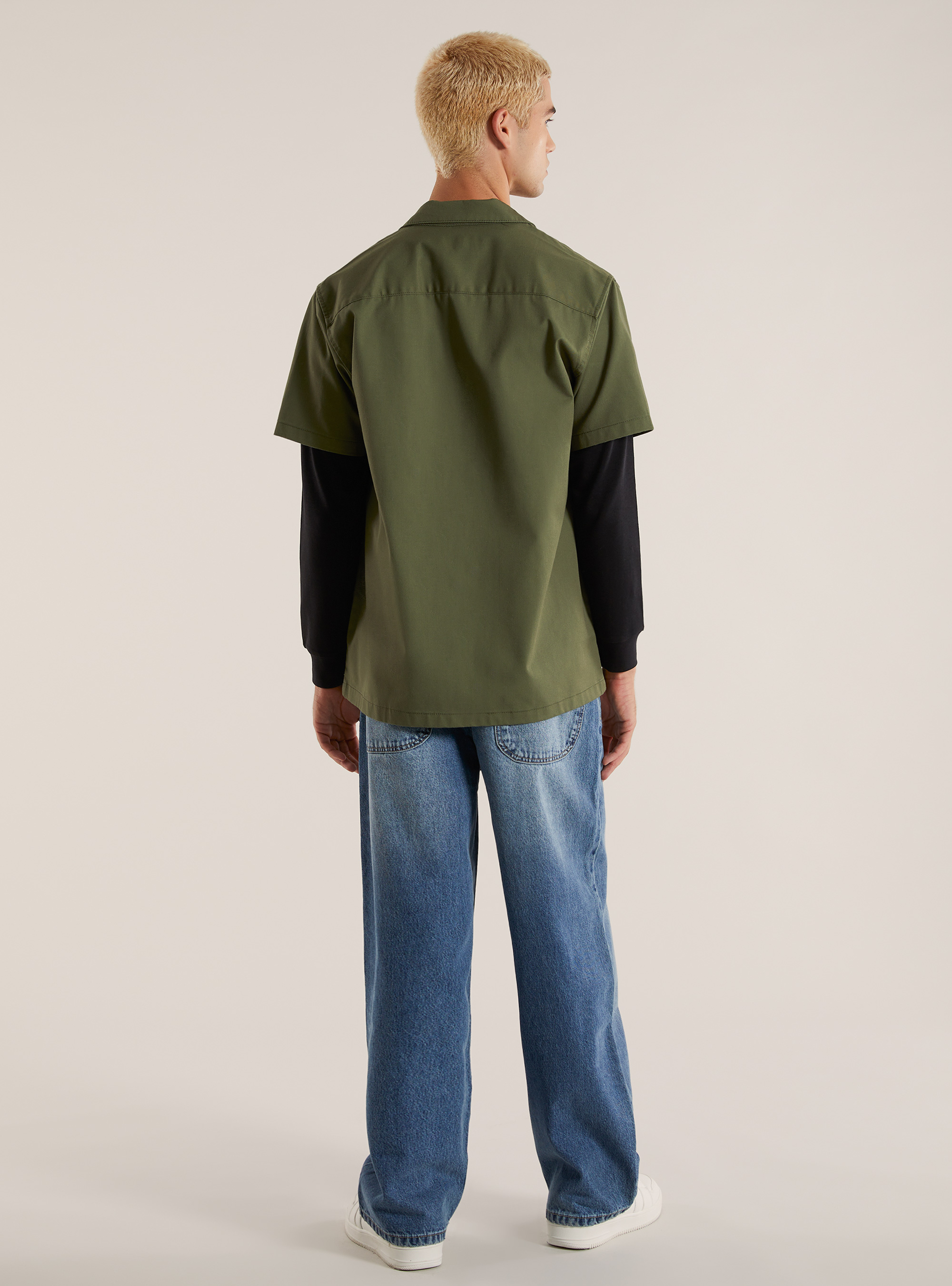 Twill shirt with large pockets, KY2 KAKY MEDIUM