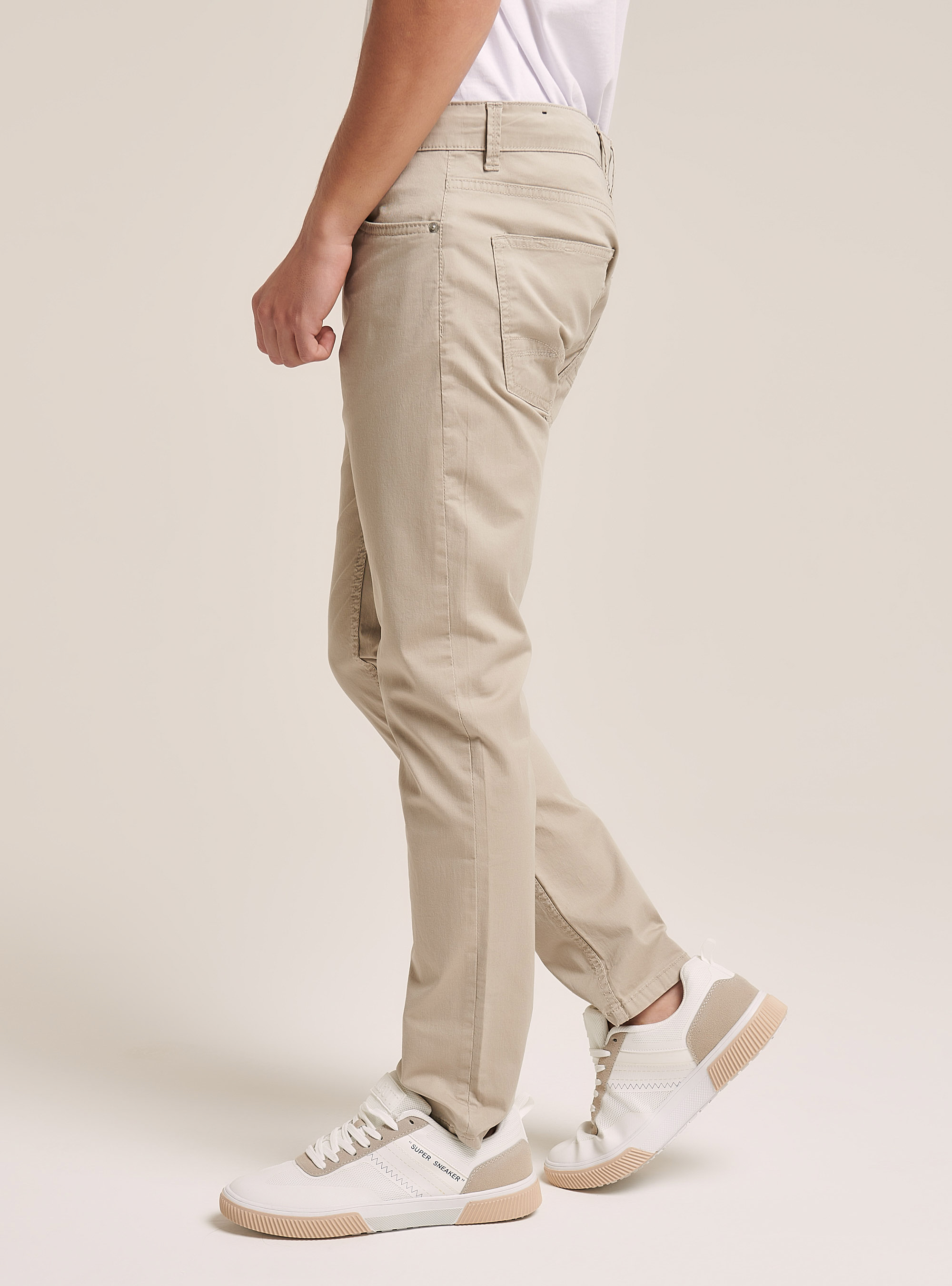 Stretch-Twill-Hose, C581 BEIGE