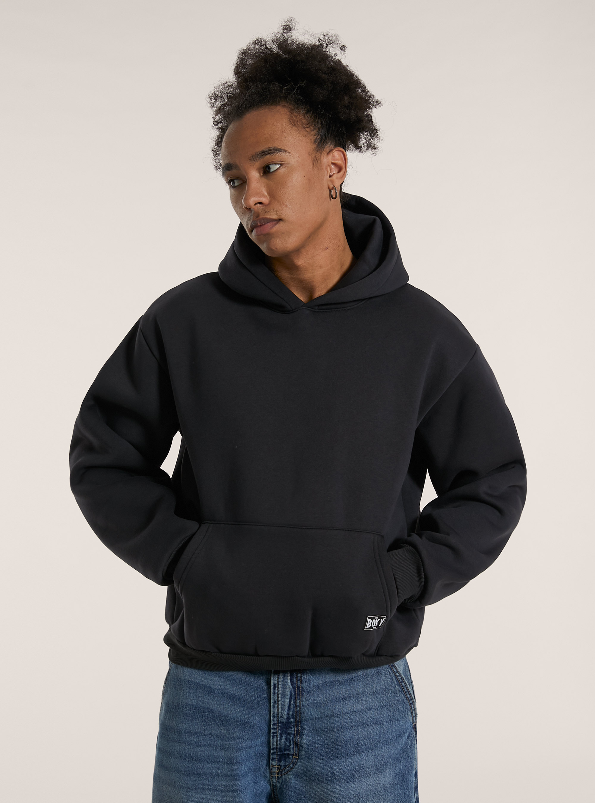 Sweat &agrave; capuche de forme rectangulaire, GY1 GREY DARK