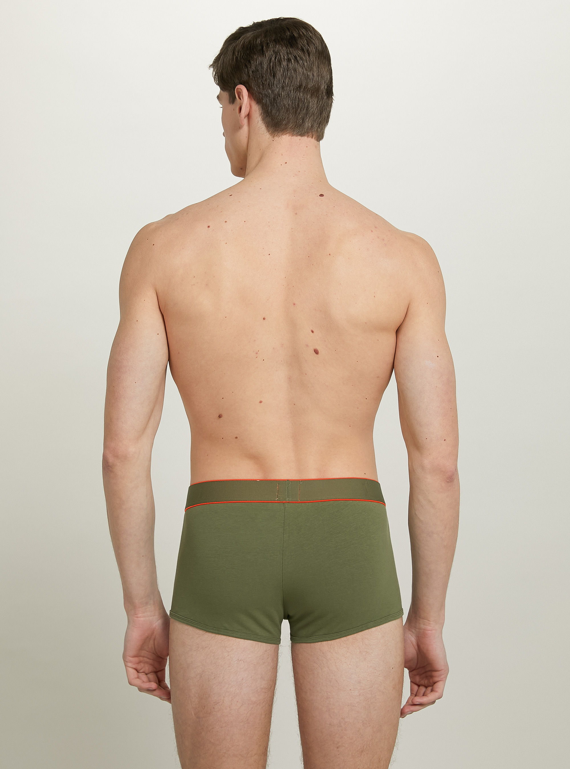 Stretch cotton boxer shorts with logo, KY2 KAKY MEDIUM