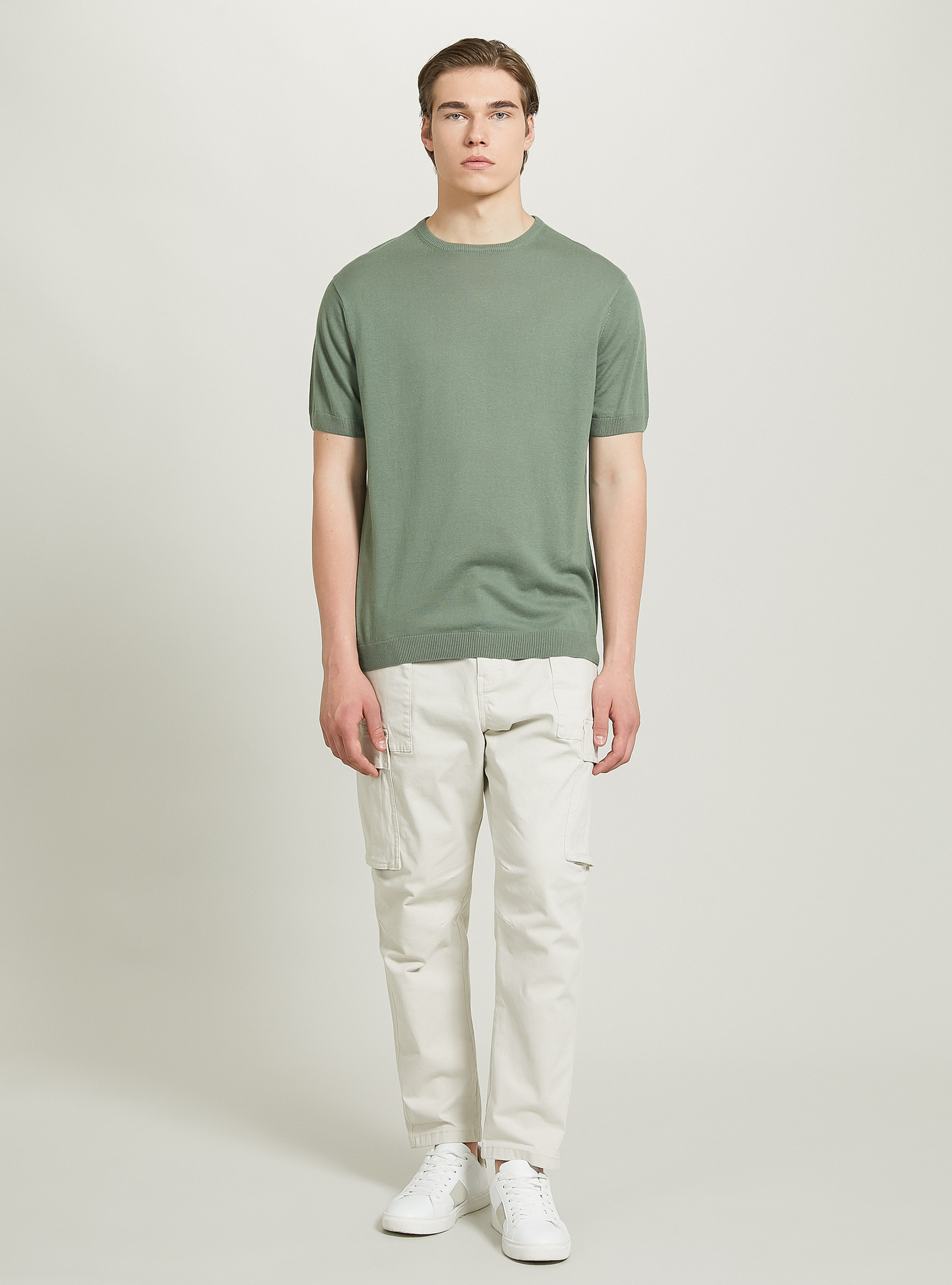 Short-sleeved cotton pullover, KY3 KAKY LIGHT