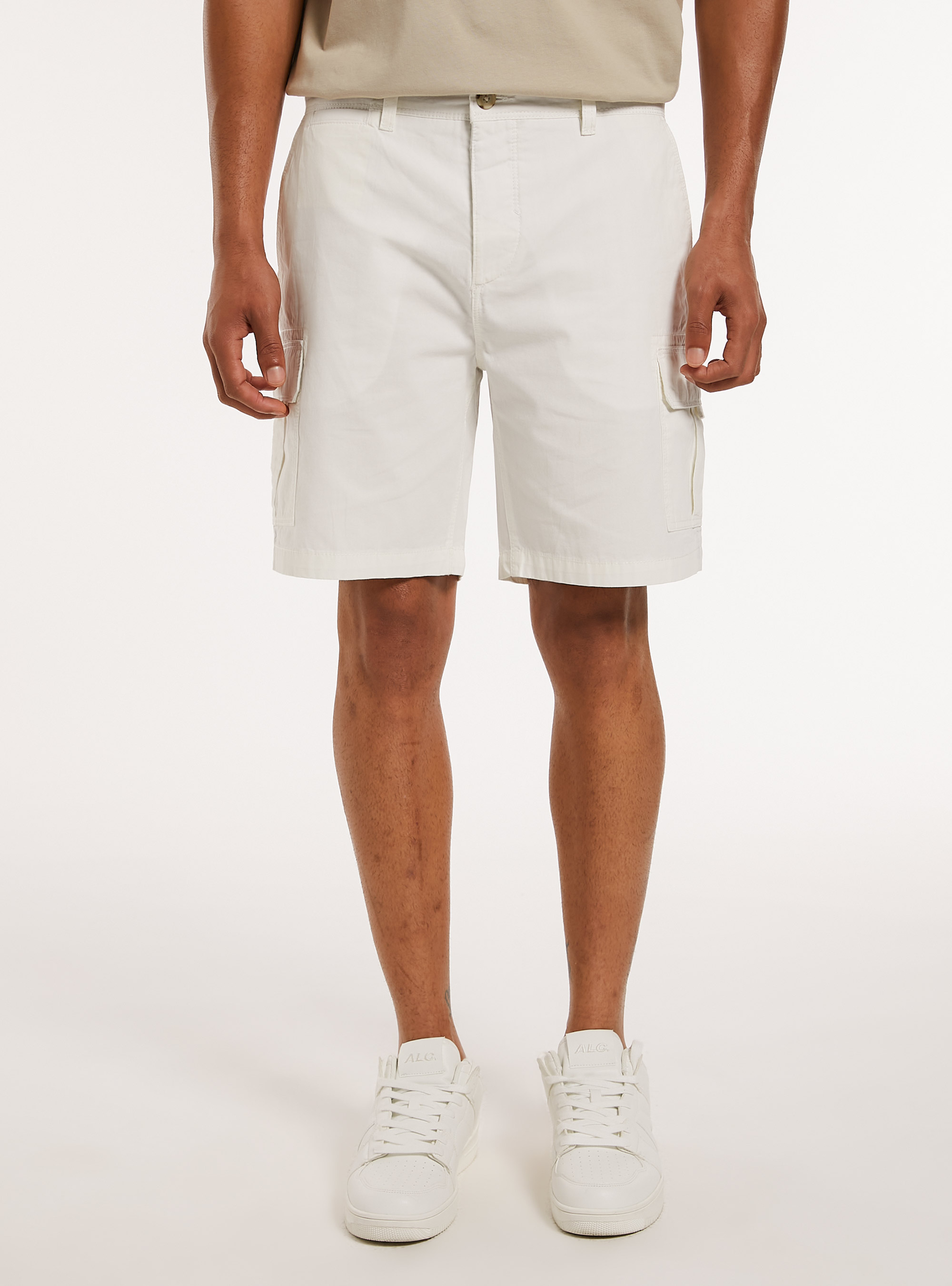 Bermudas cargo de algod&oacute;n, WH2 WHITE
