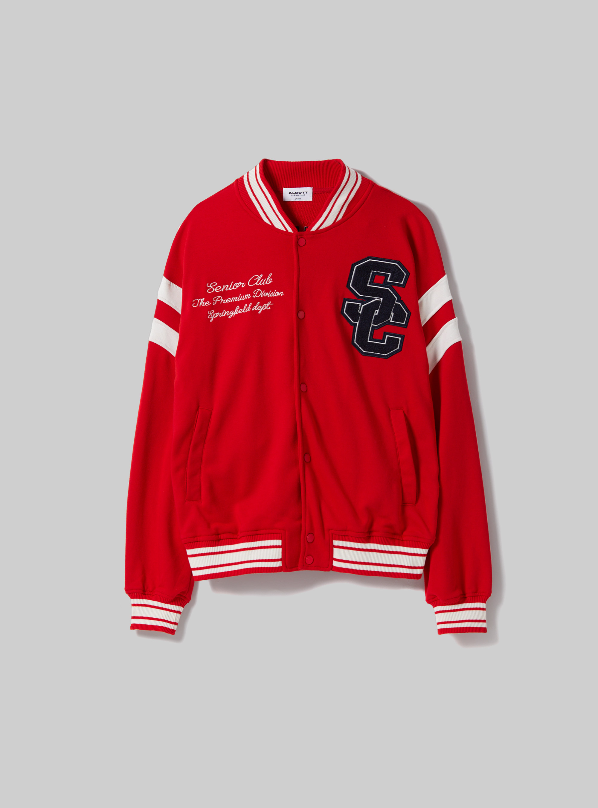 Blouson bombardier &agrave; imprim&eacute; de l'universite, RD2 RED MEDIUM