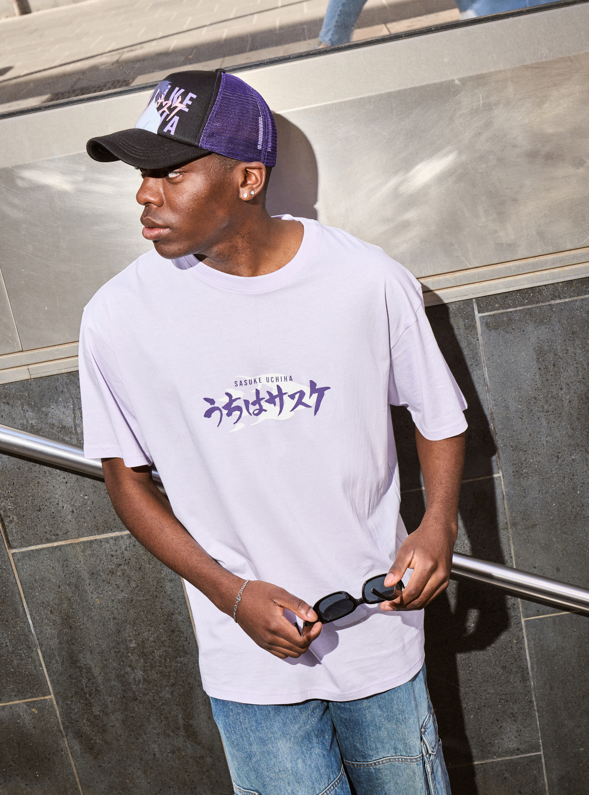 Naruto / Alcott-T-Shirt in &Uuml;bergr&ouml;&szlig;e, LC3 LILLAC LIGHT