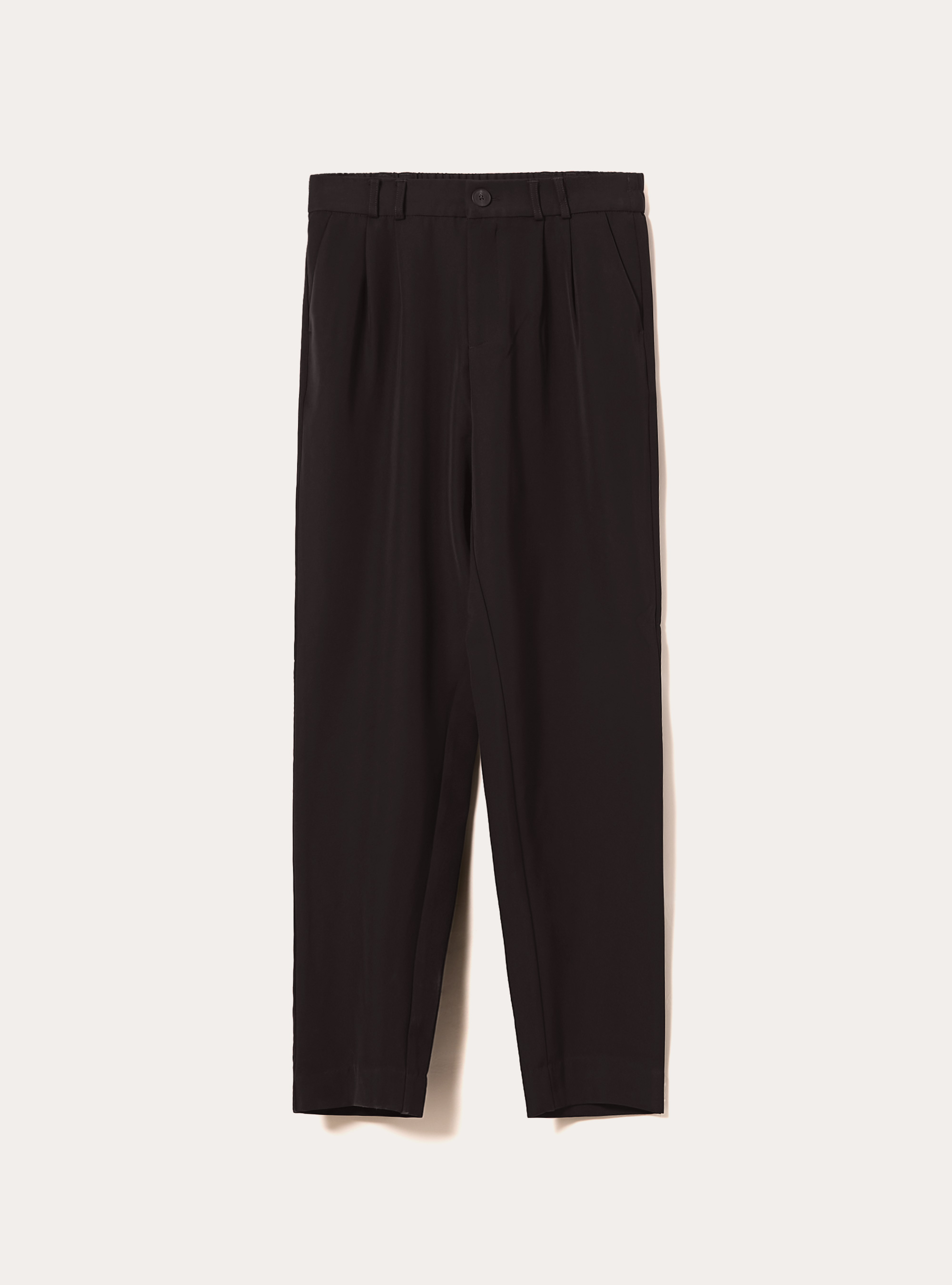 Pantaloni con pinces regular fit, BK1 BLACK