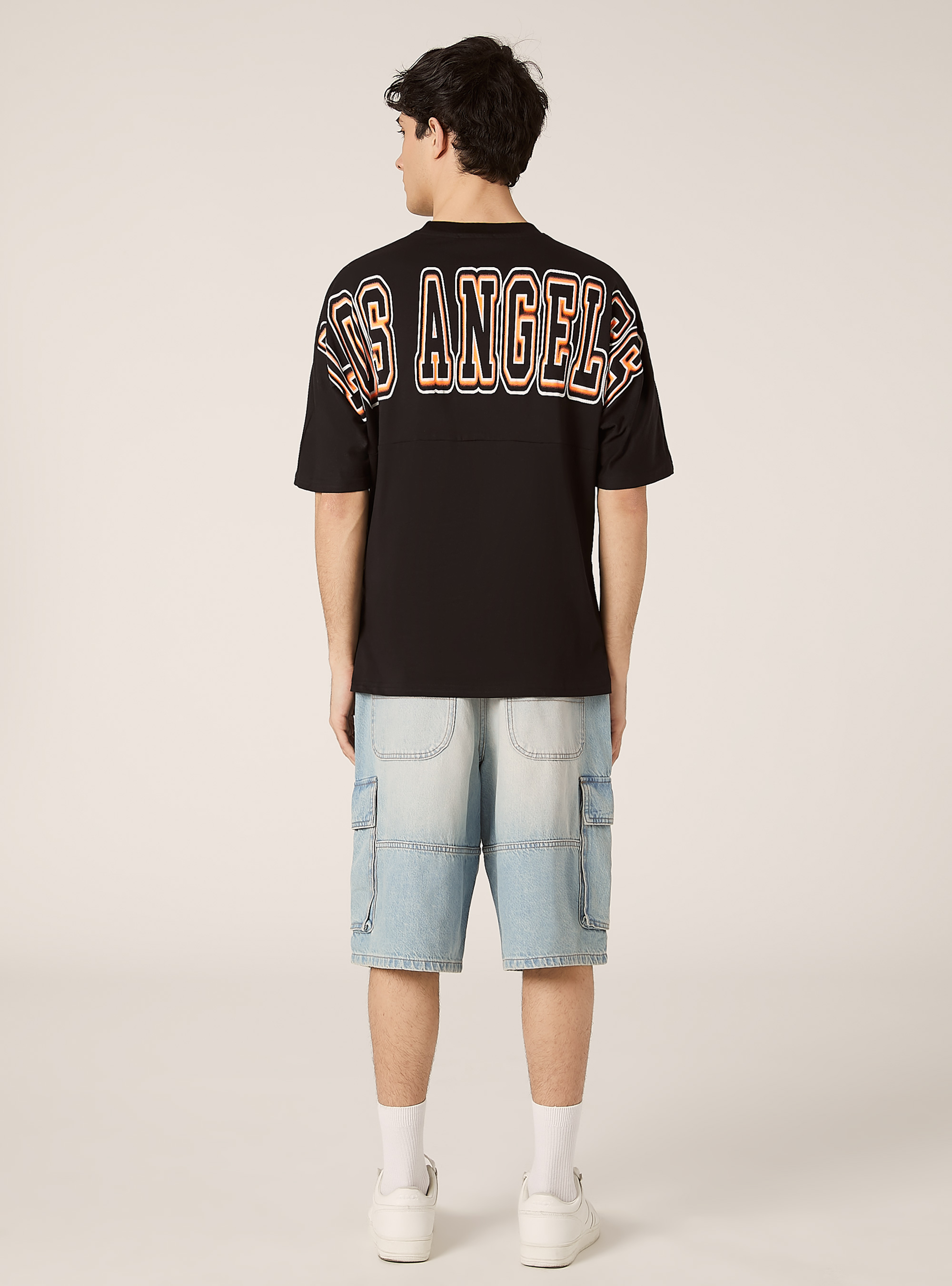 Boxy fit T-shirt with POP STATEMENT print, BK1 BLACK