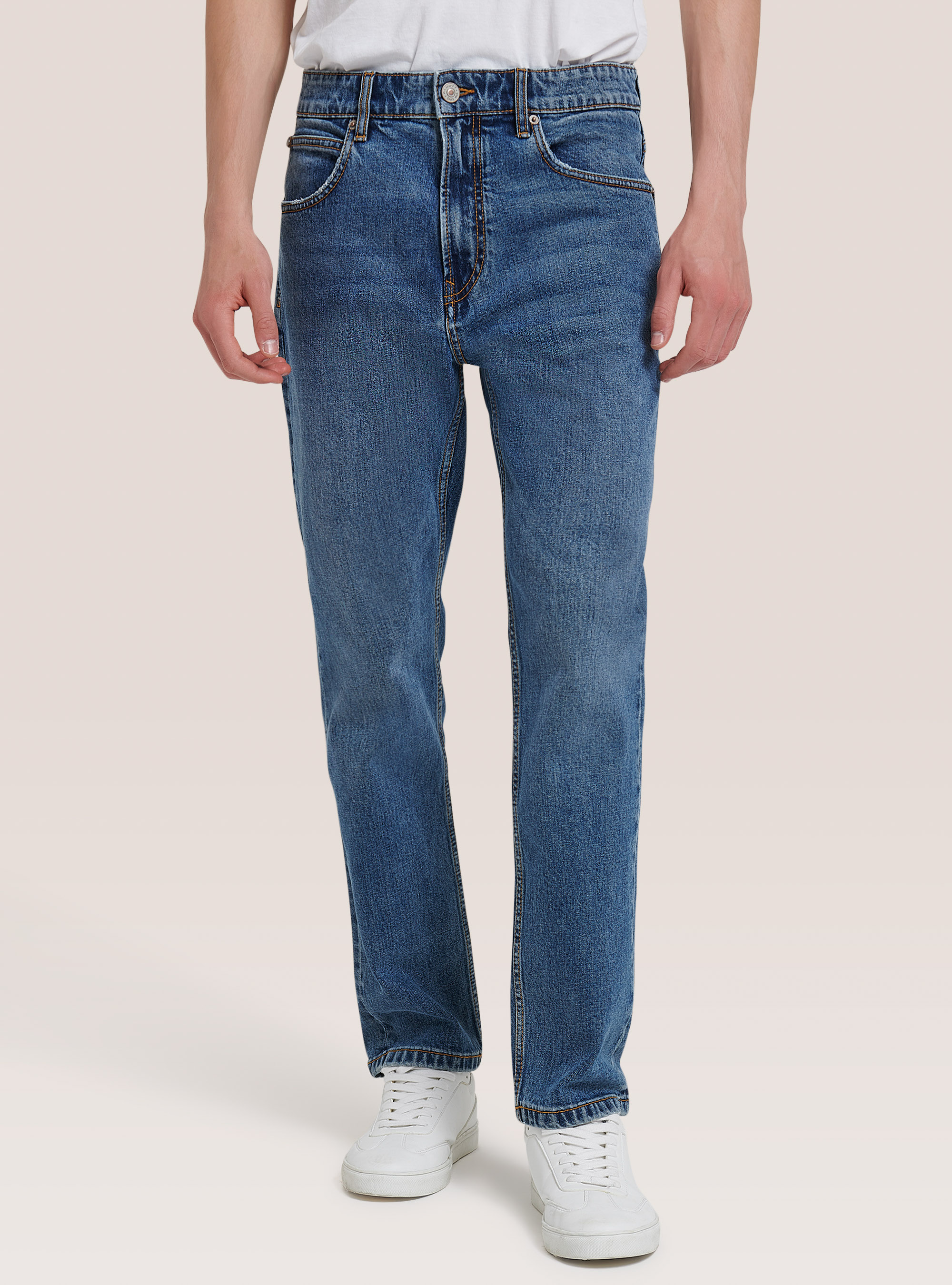 Jeans regular fit, AZZURRO