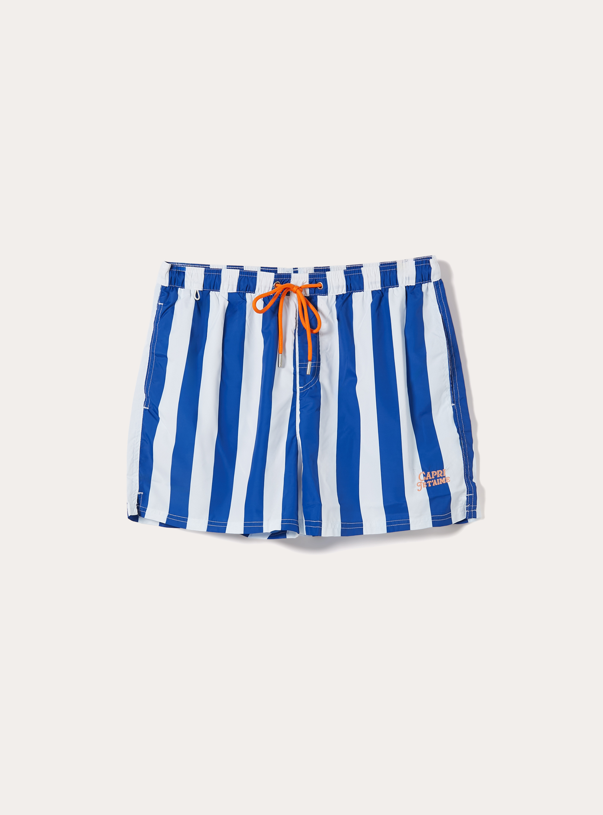 Costume stampa righe ricamo capri je t'aime, NA1 NAVY DARK
