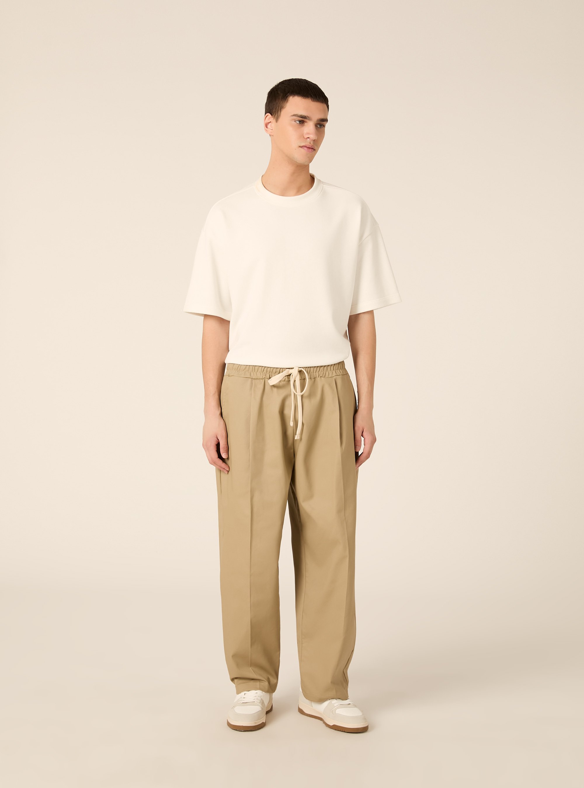 Pantaloni balloon fit, BG2 BEIGE MEDIUM