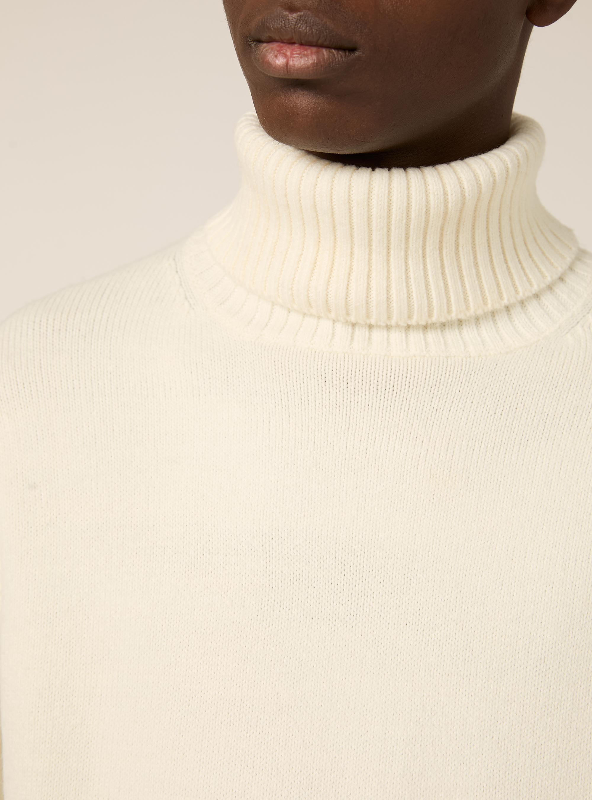High-neck pullover, WH1 OFF WHITE