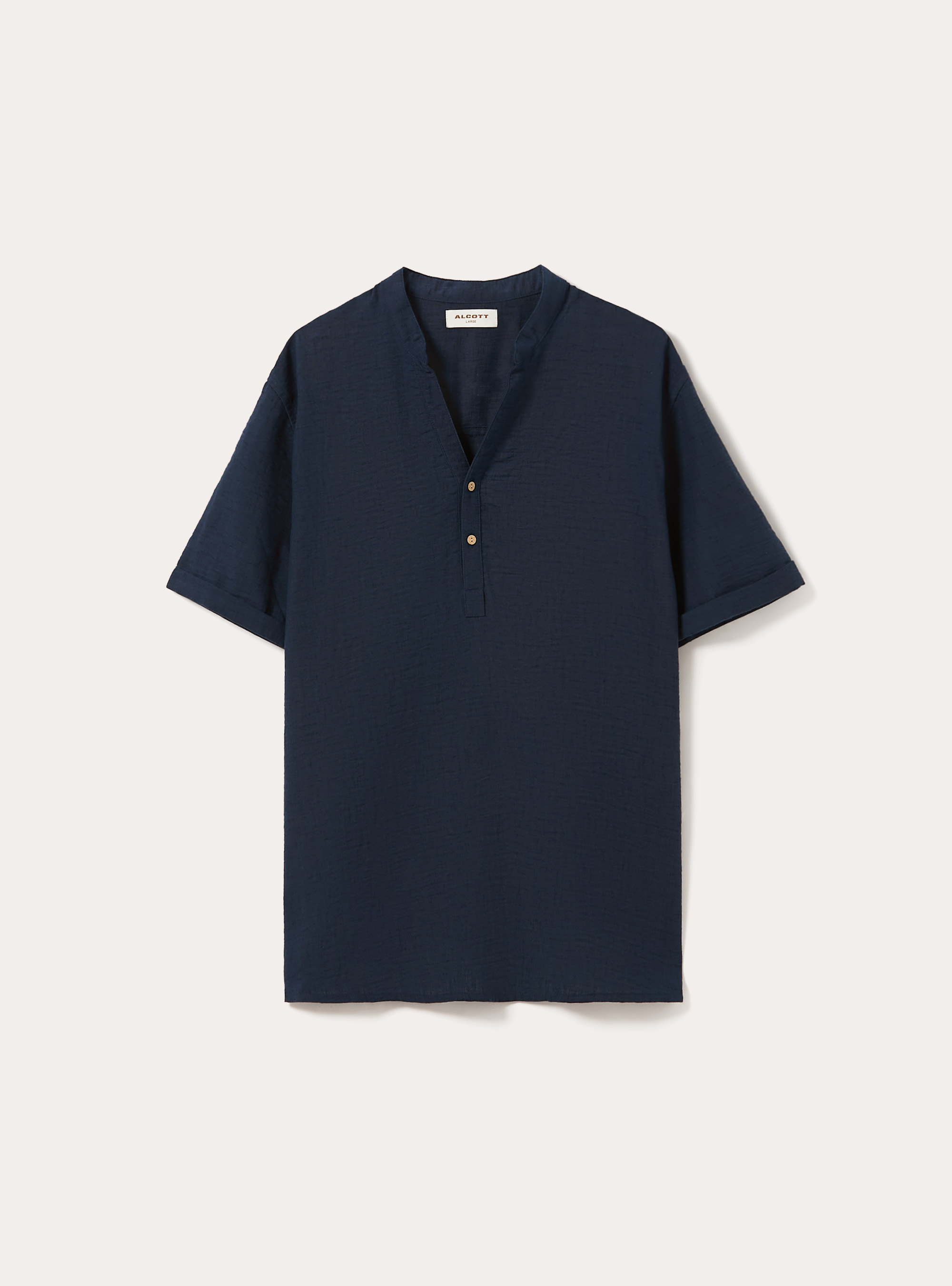 Shirt with Korean collar, NA2 NAVY MEDIUM