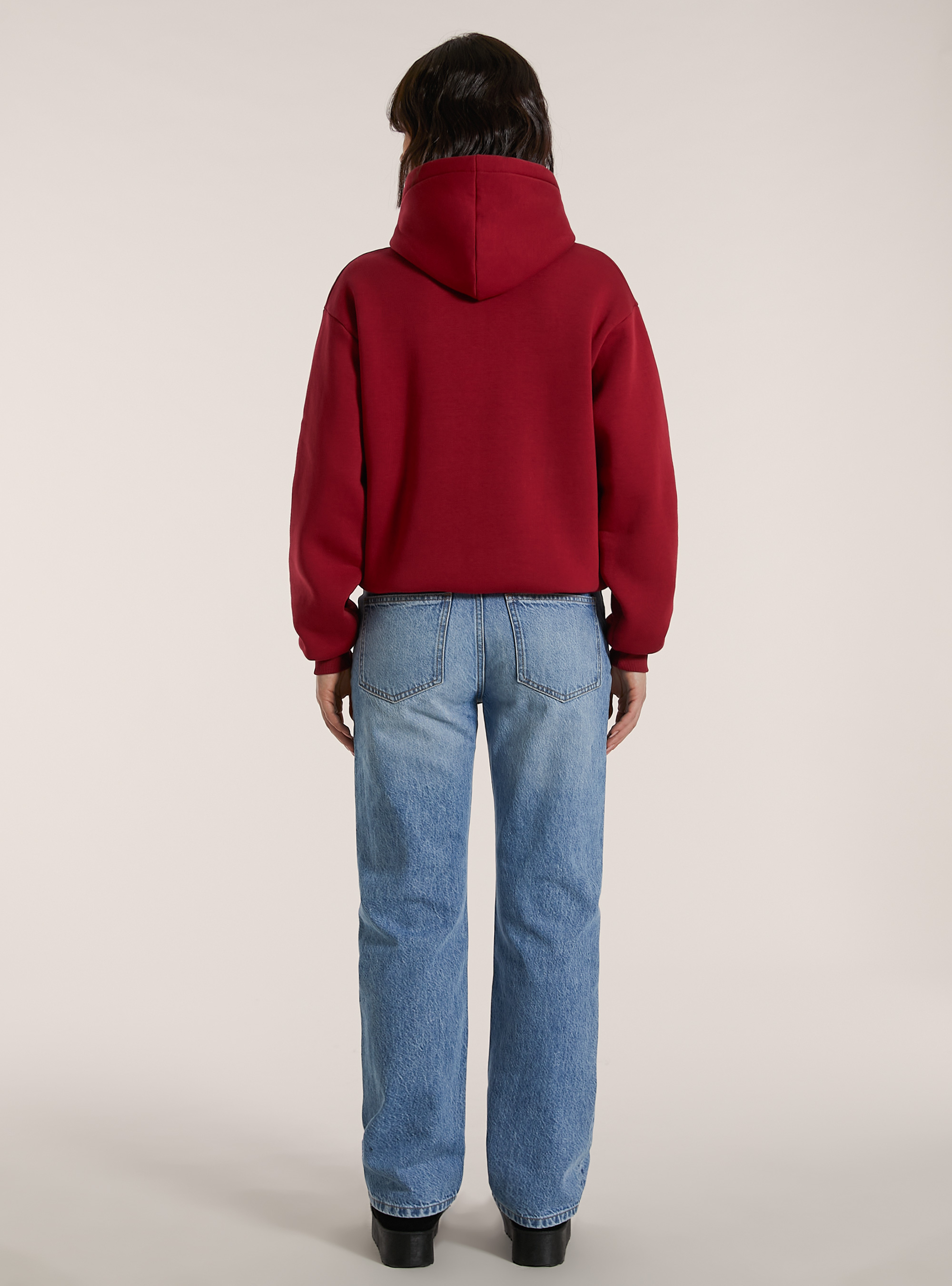 Felpa boxy fit con stampa J'adore Christmas, RD1 RED DARK