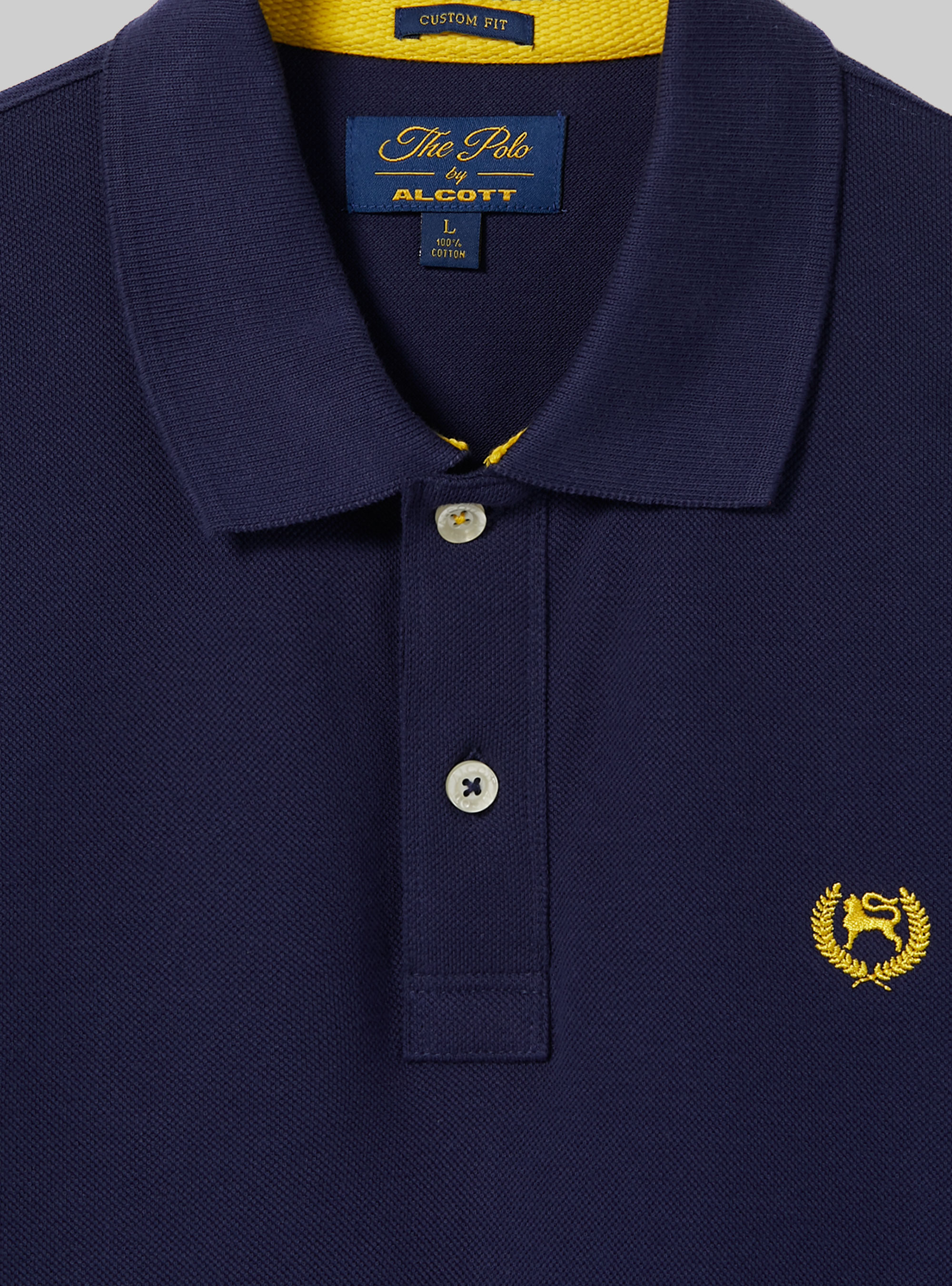 Cotton piqué polo shirt with embroidery, BL2 BLUE MEDIUM
