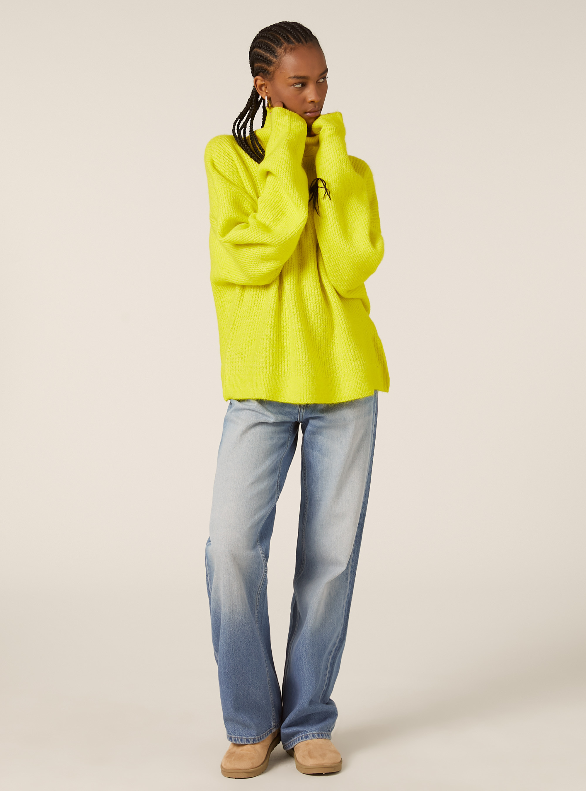 Pullover colloalto costa inglese, GC3 ACID GREEN LIGHT