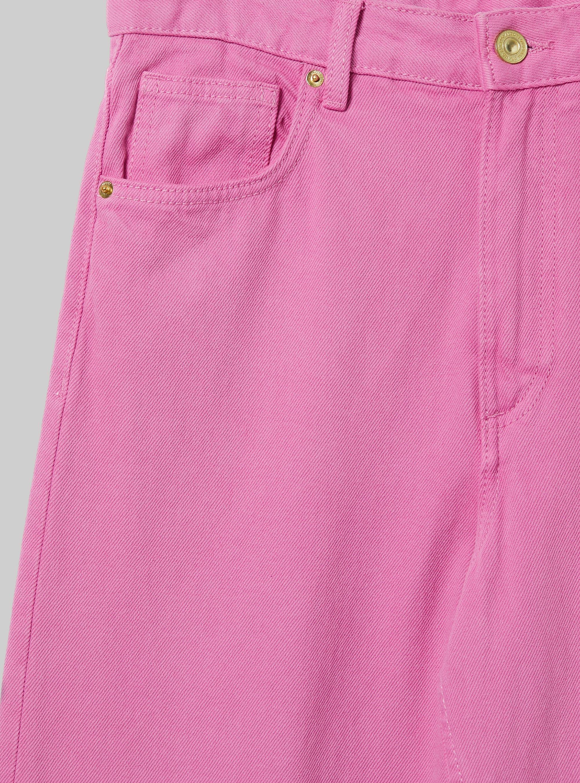 Pantaloni straight full length colorati, PK2 PINK MEDIUM