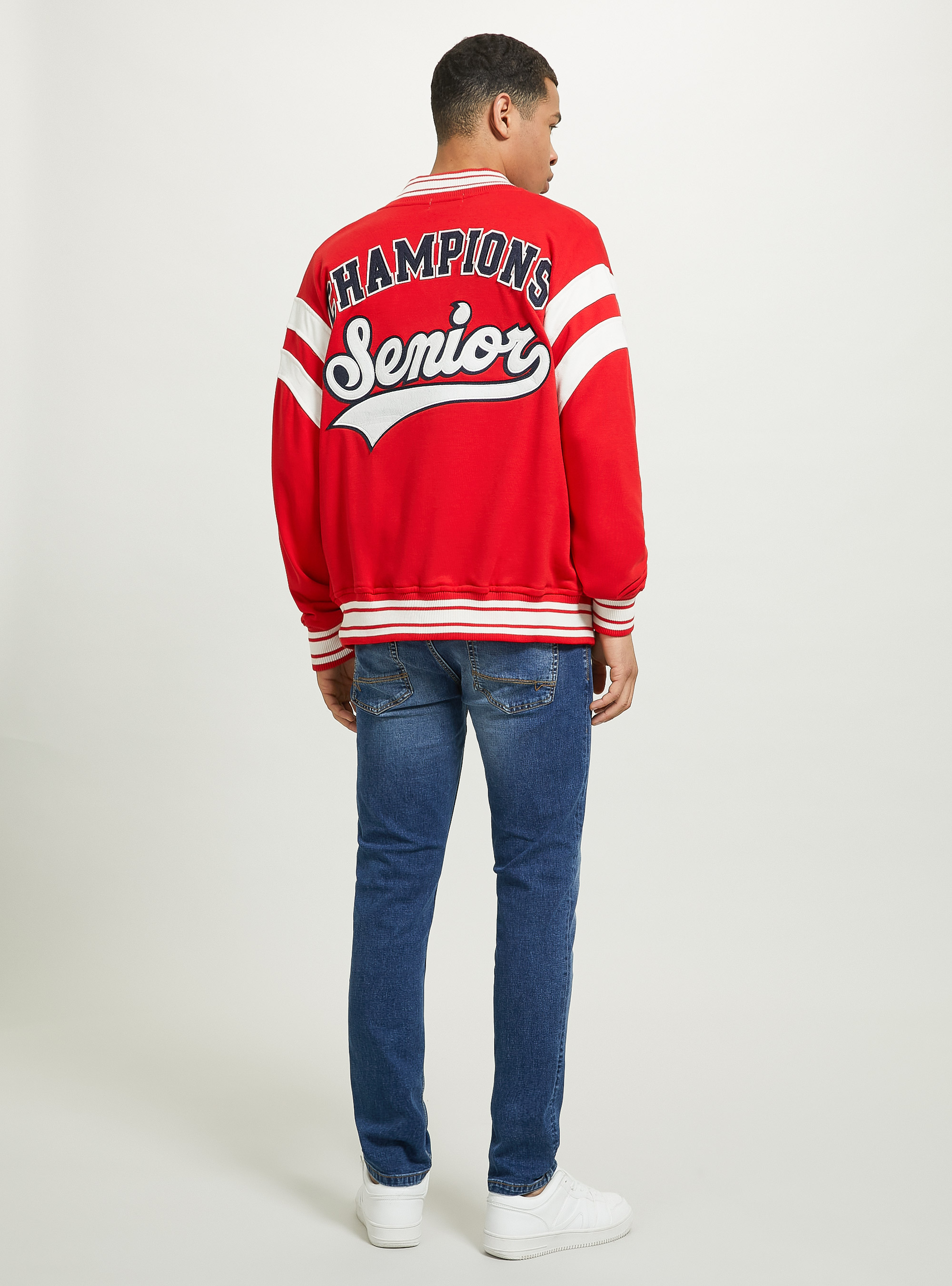 Blouson bombardier &agrave; imprim&eacute; de l'universite, RD2 RED MEDIUM