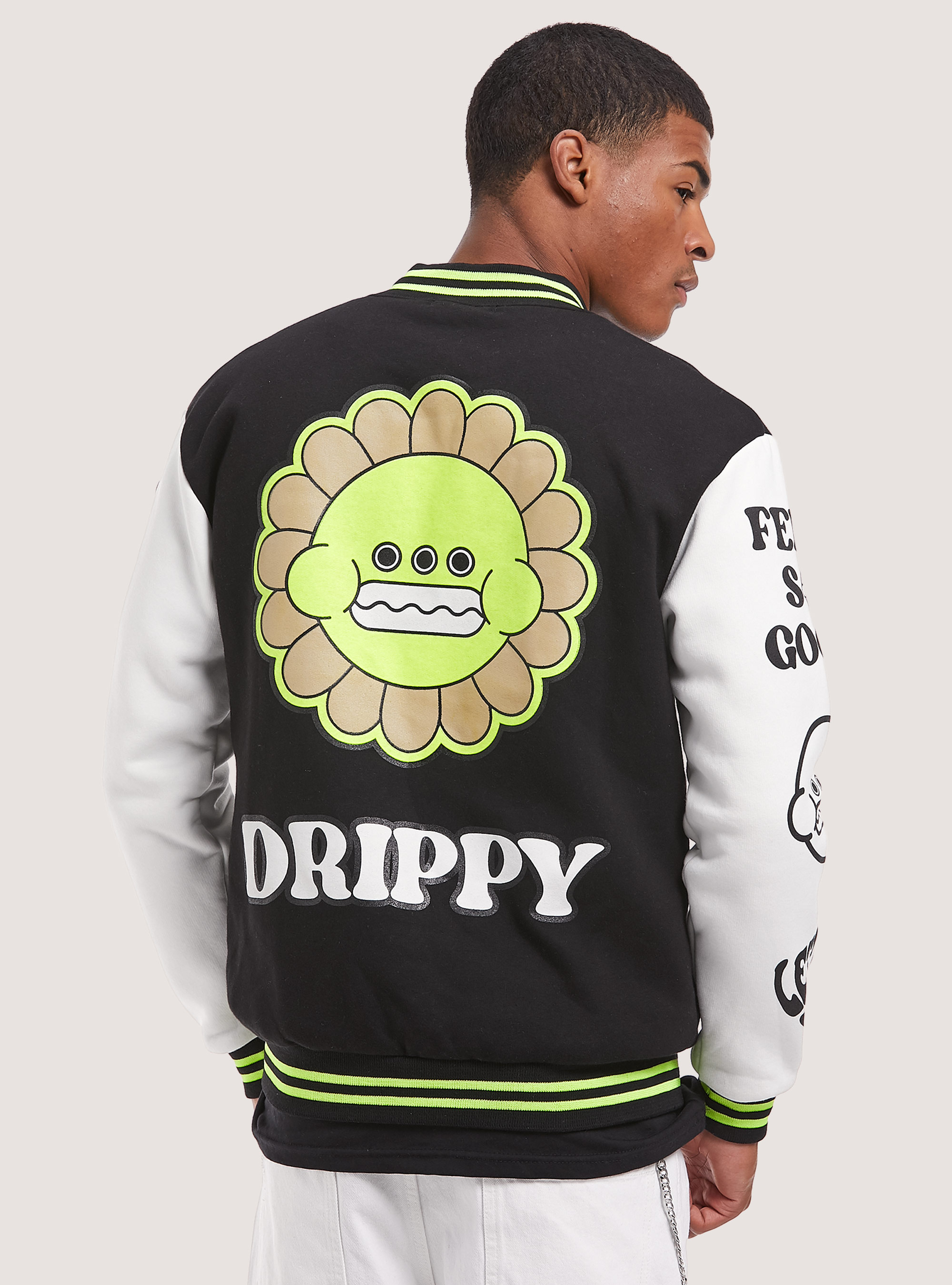 Blouson bombardier avec impression Smile Collection, BK1 BLACK