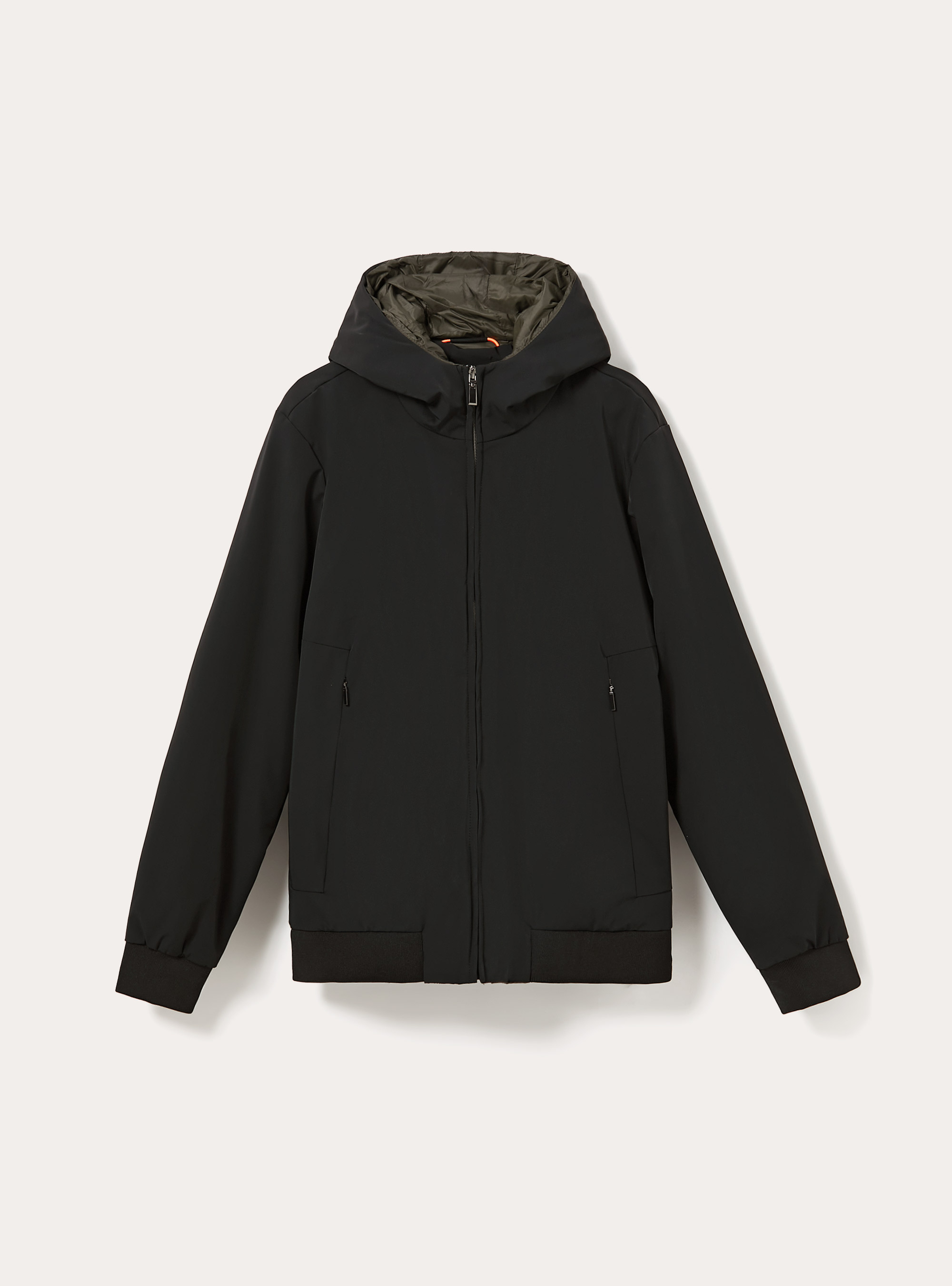 Hooded padded jacket, BK1 BLACK