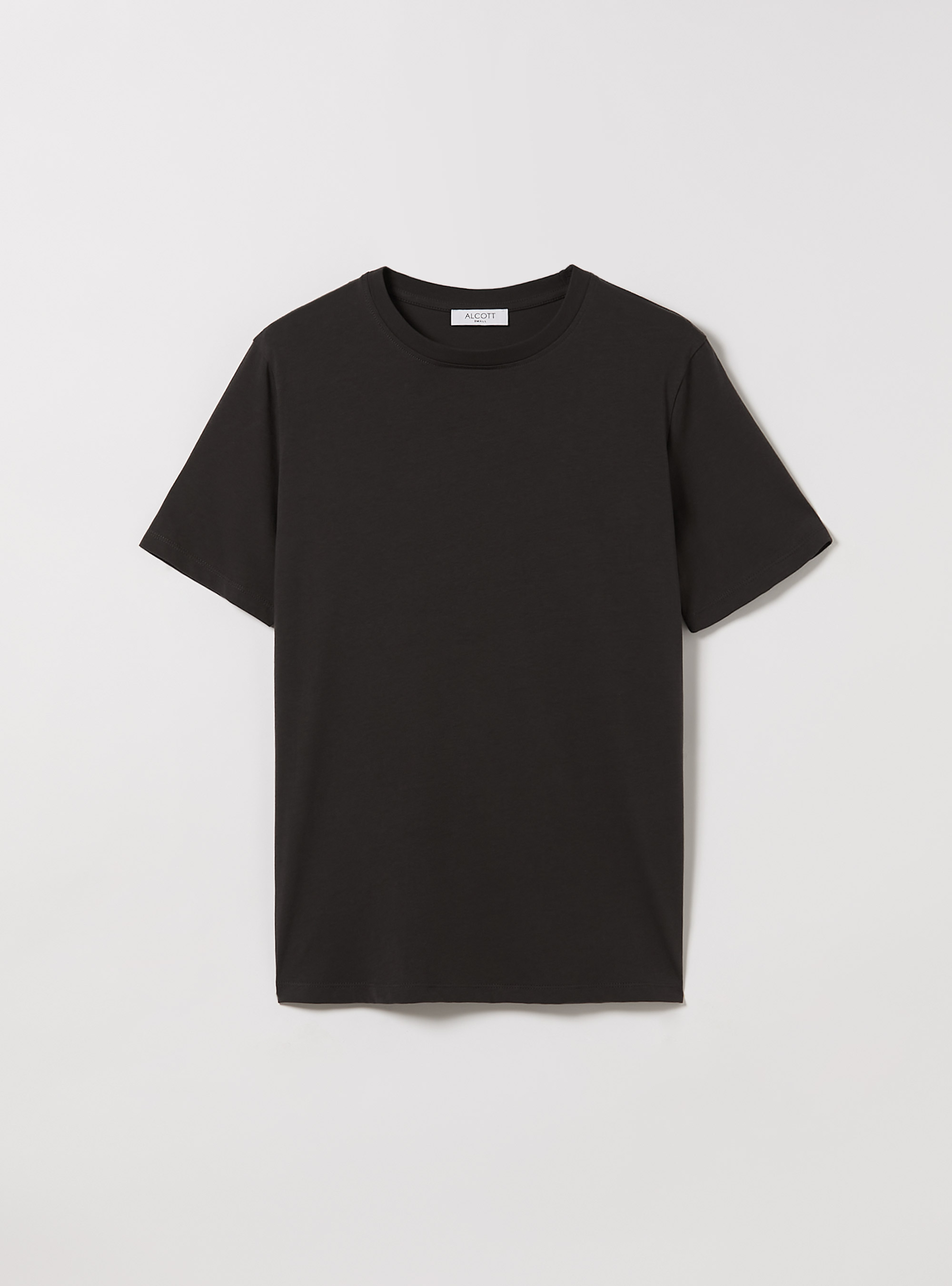 Crew-neck cotton T-shirt, BK3 BLACK CHARCOAL