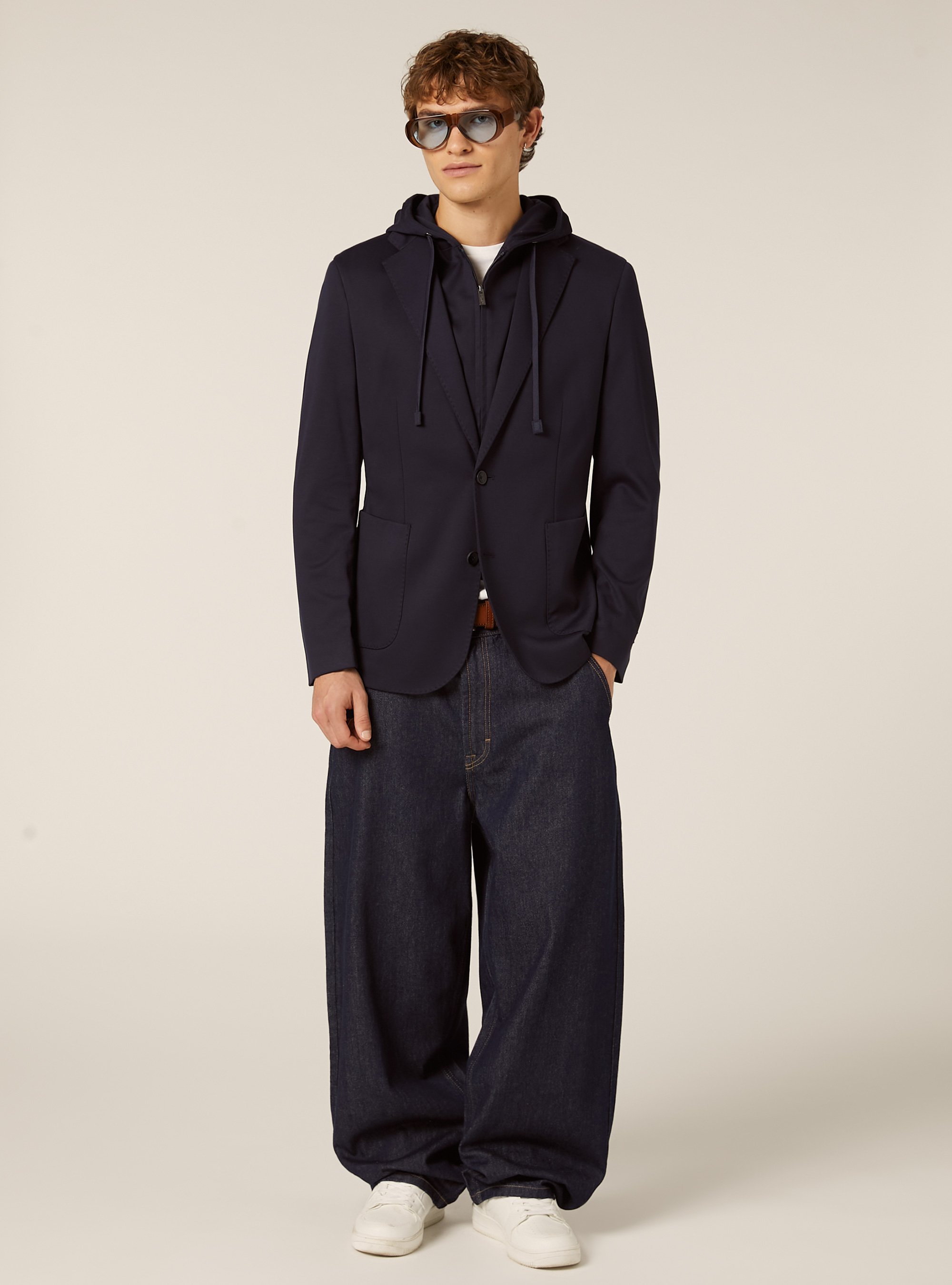 Giacca con cappuccio removibile, NA1 NAVY DARK