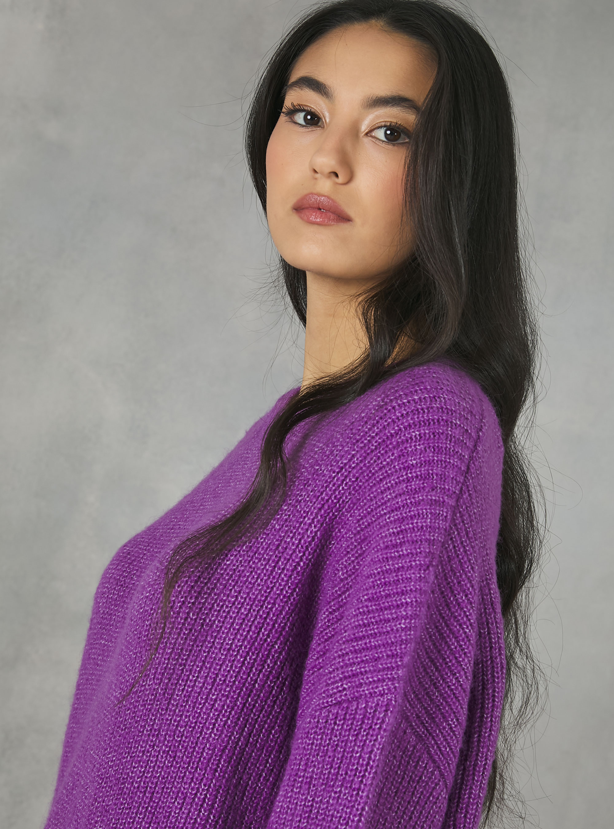 Pull oversize en cotes anglaises, VI3 VIOLET LIGHT