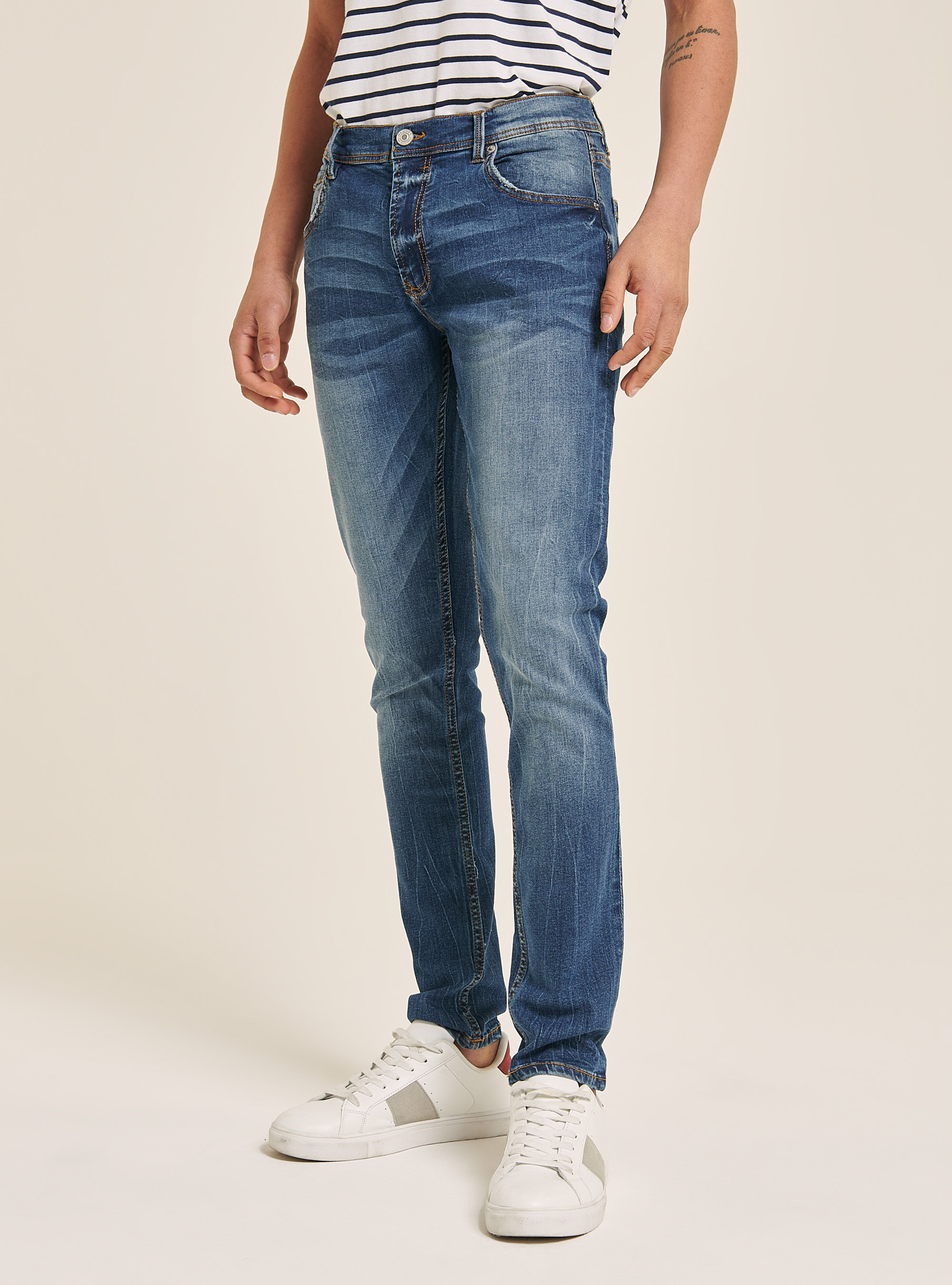 Jeans en coton super skinny, C284 AZZURRE