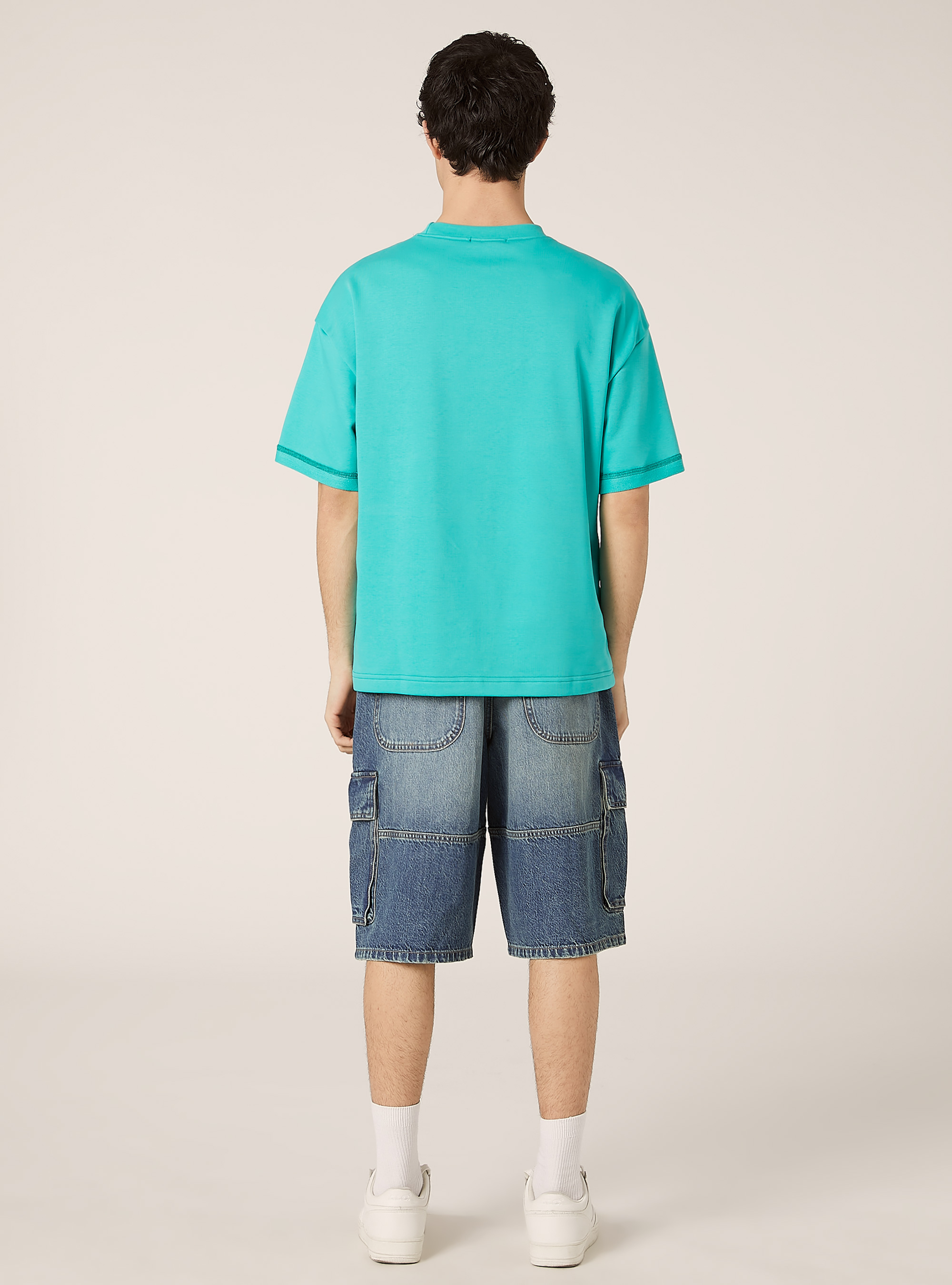 Sweatshirt boxy fit, GA1 AQUA GREEN DARK