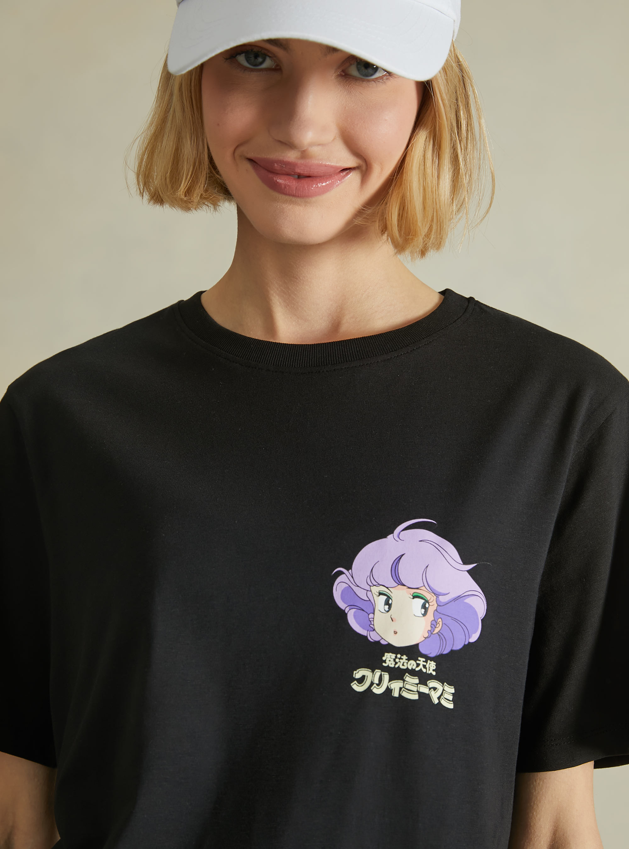 Maglietta Creamy / Alcott oversize, BK1 BLACK