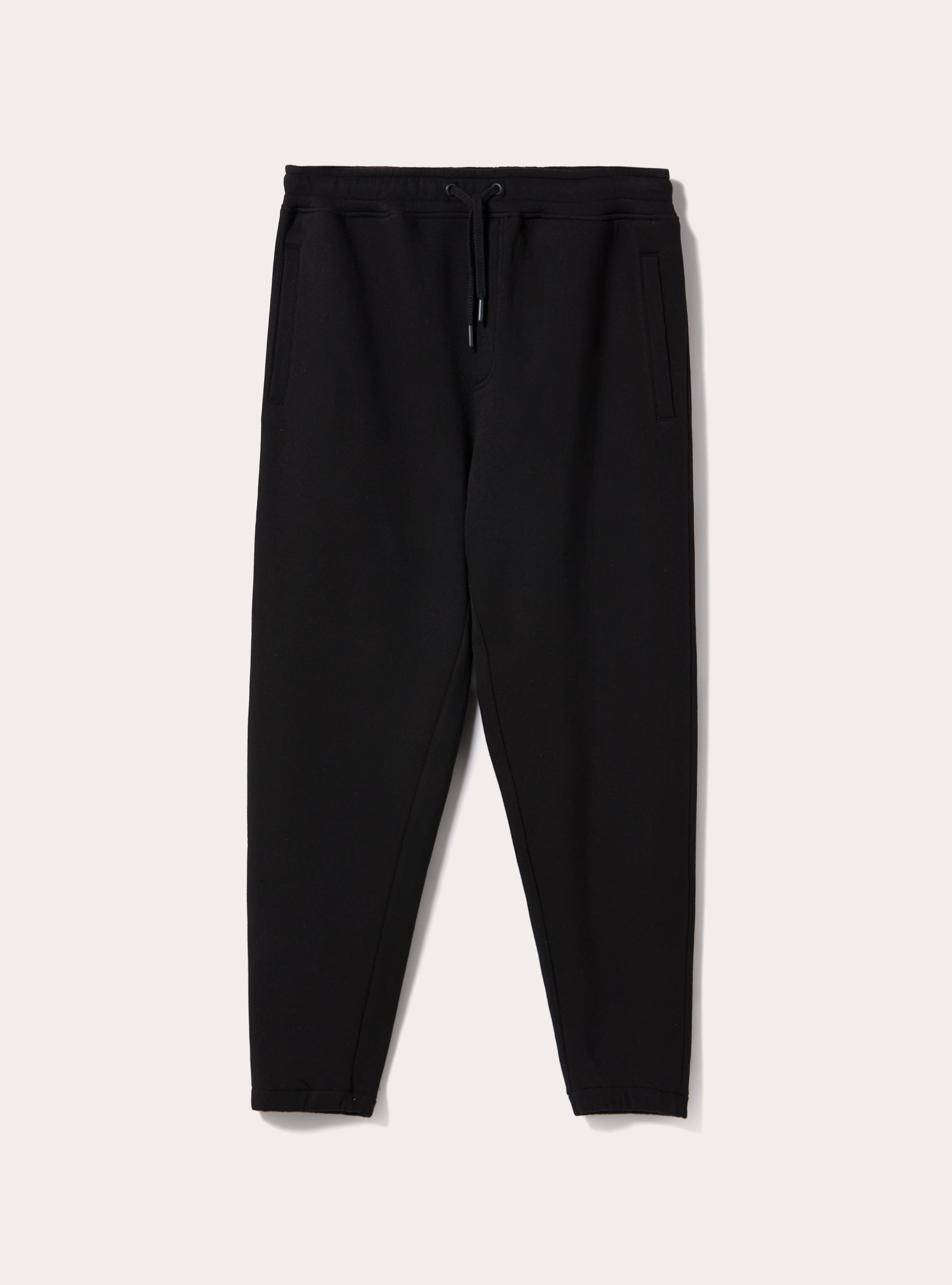 Pantalon jogger en peluche, BK1 BLACK
