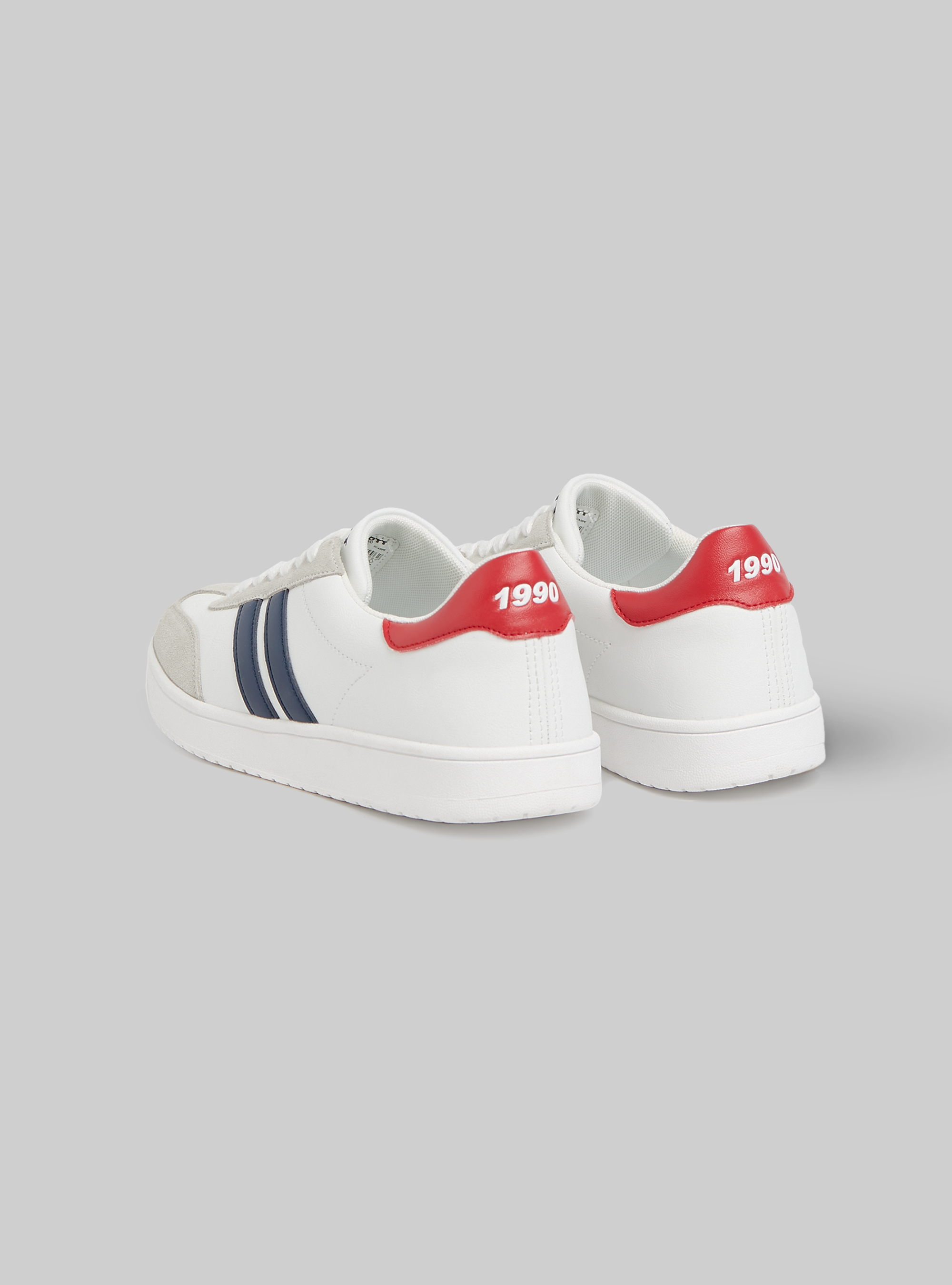 Sneakers con bande laterali, WH2 WHITE