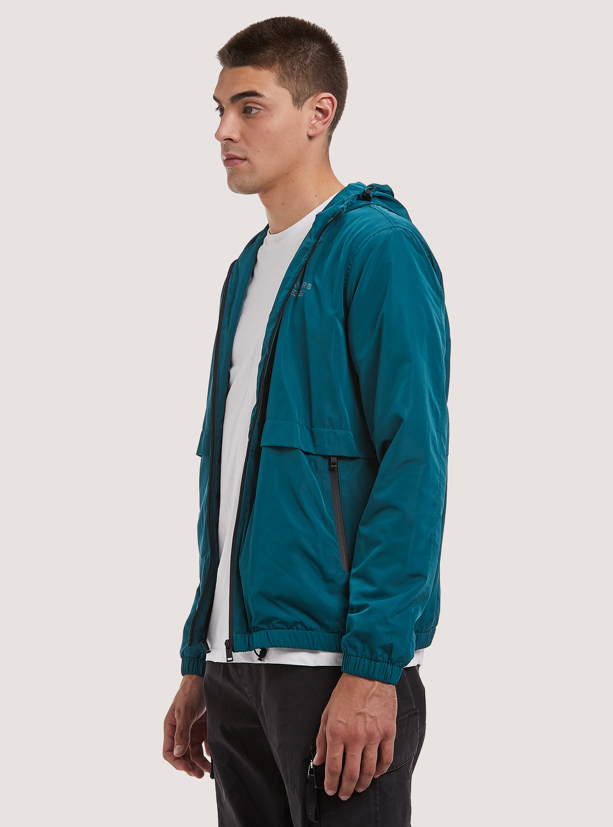 Windproof jacket with polar fleece lining, GN1 GREEN DARK