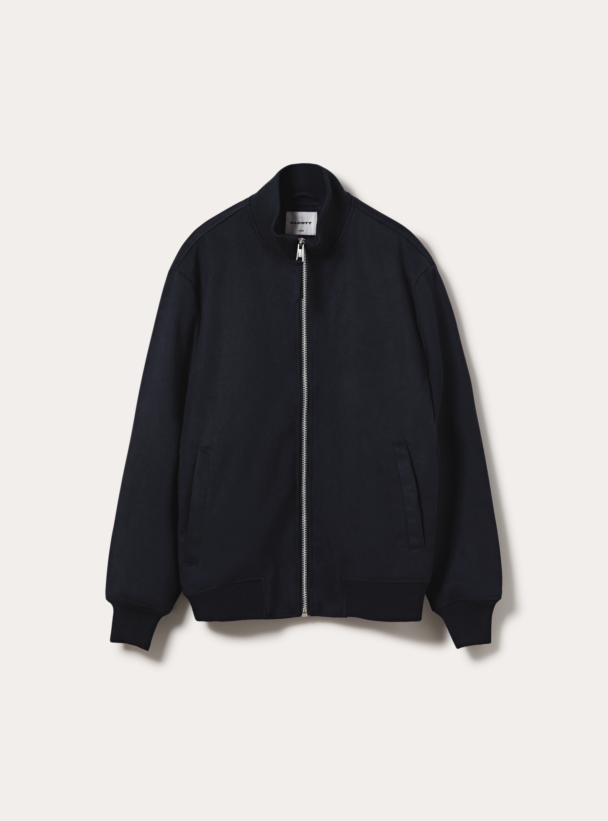 Giubbotto bomber effetto suede, NA1 NAVY DARK