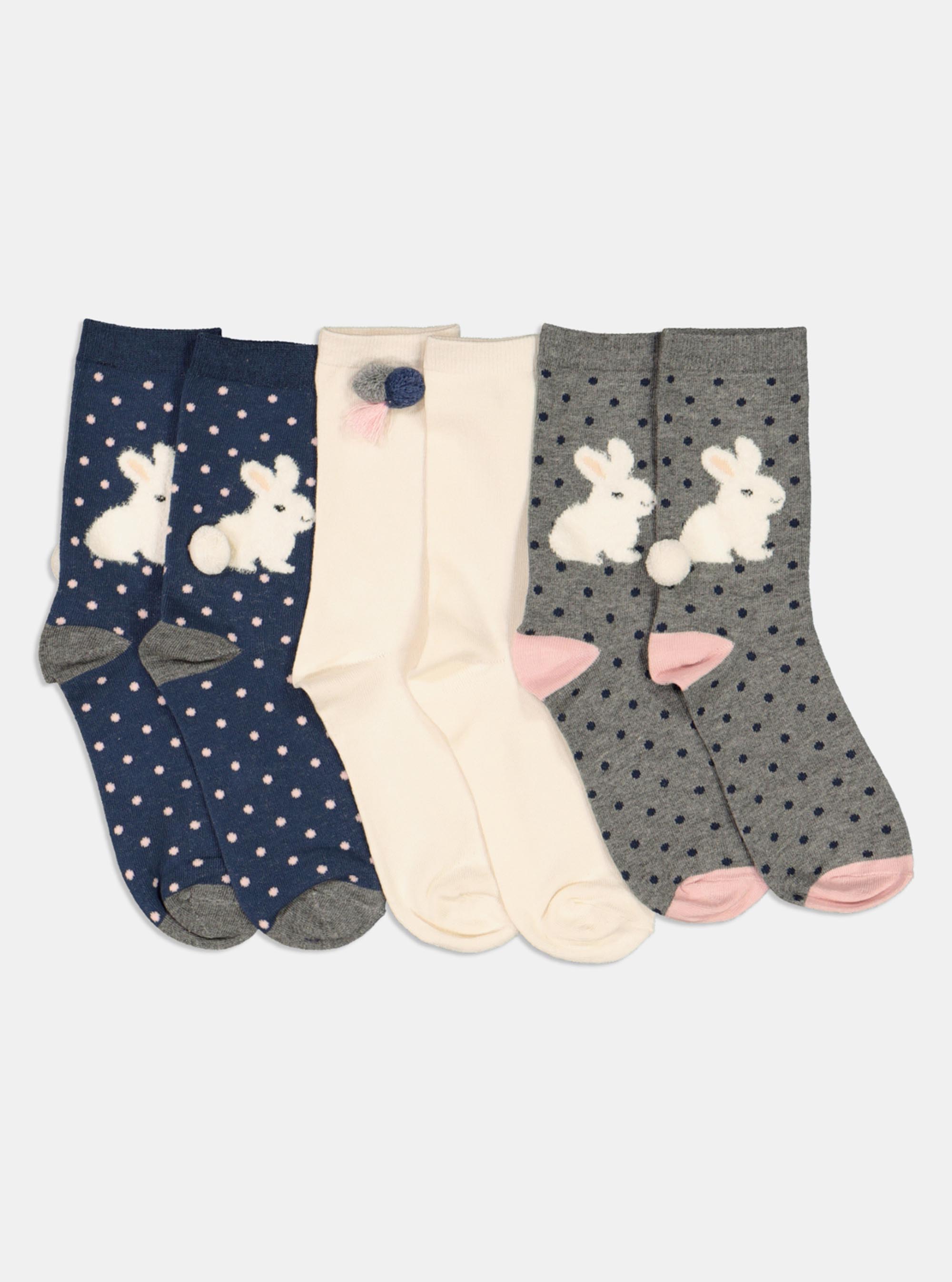Calcetines conejito, C233BLUM./C184PEARL/C004OFF