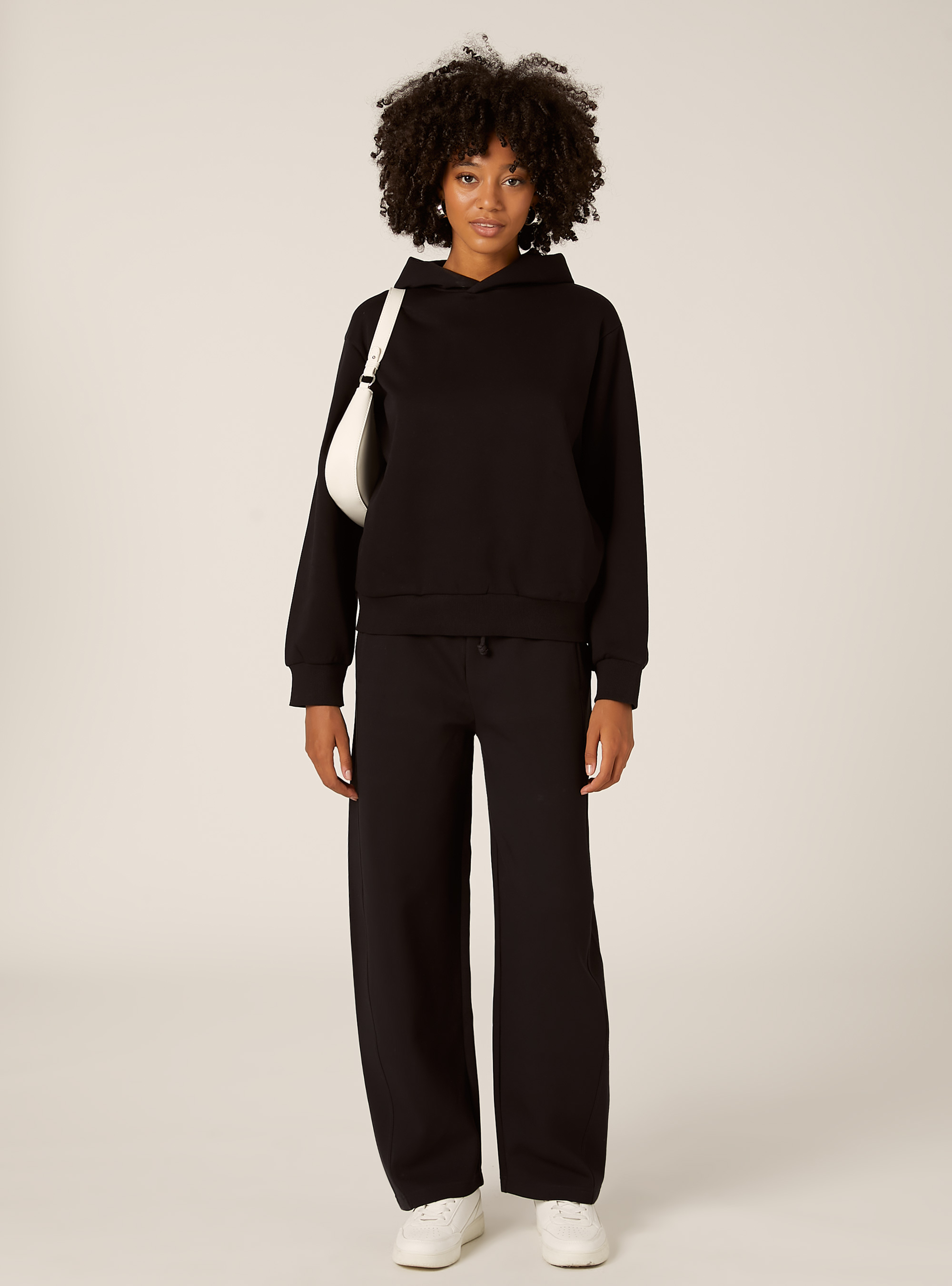 Felpa boxy over fit, BK1 BLACK