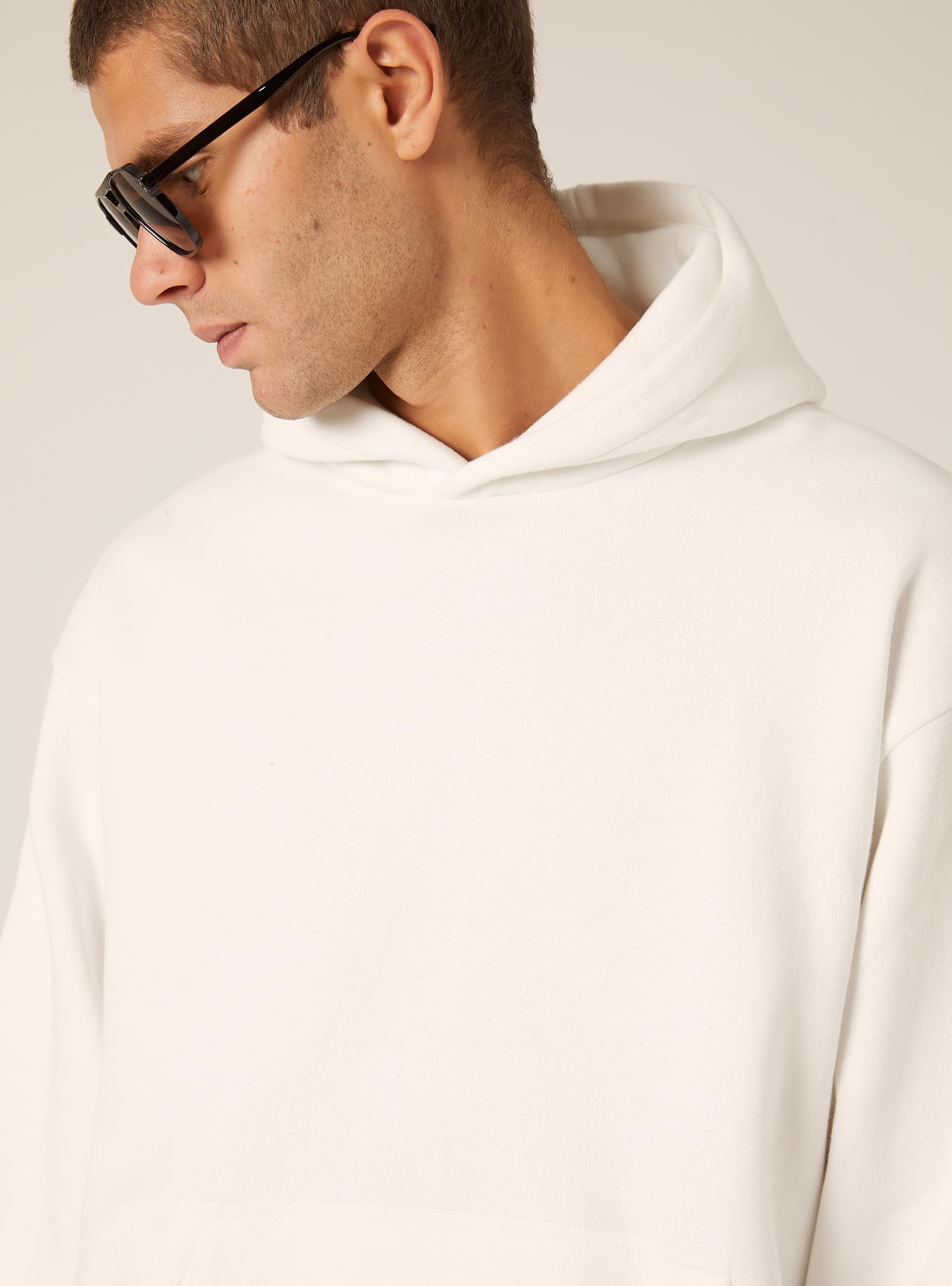 Boxy fit hoodie, WH2 WHITE