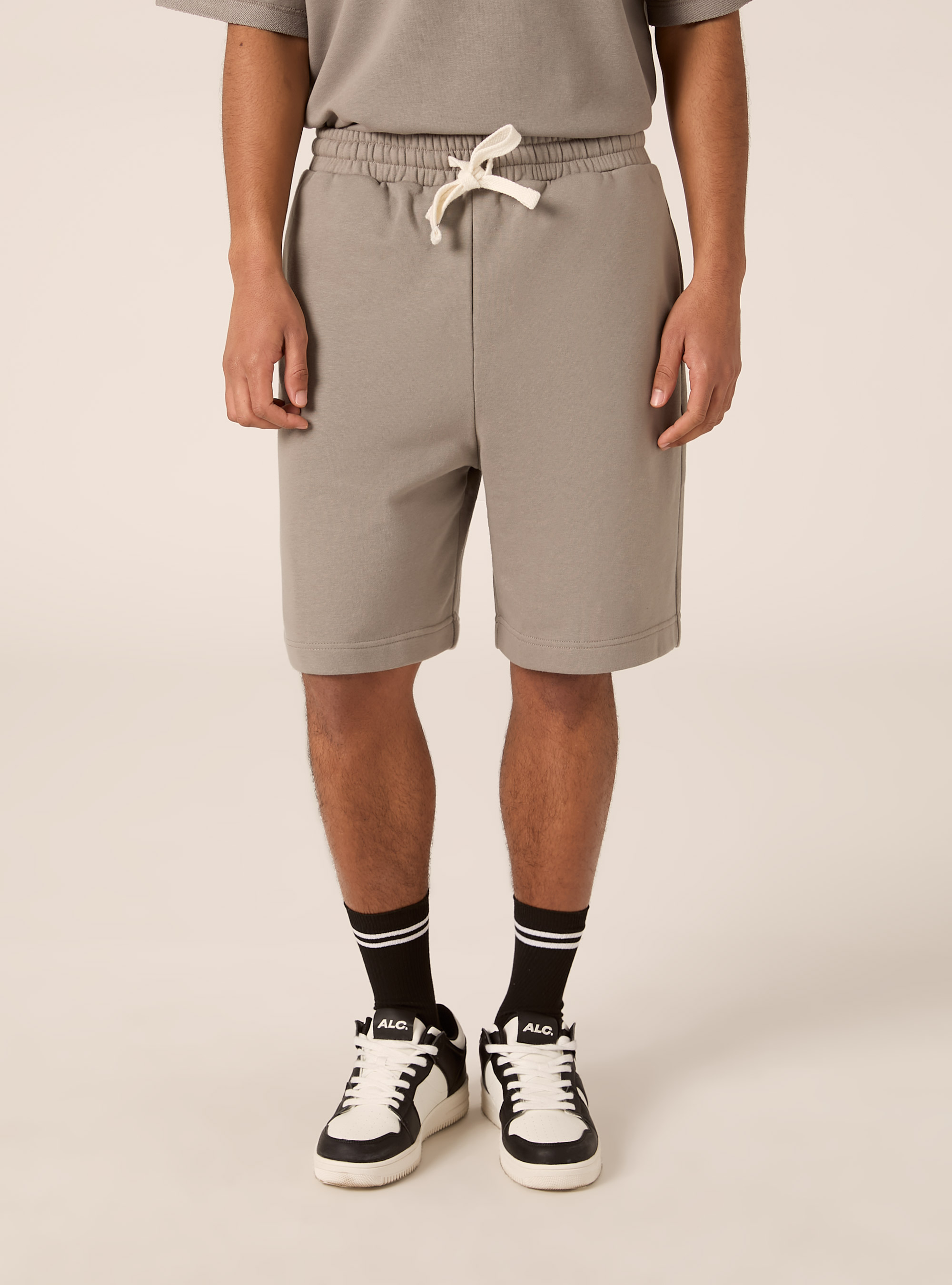 Bermuda  basico in felpa, GY2 GREY MEDIUM