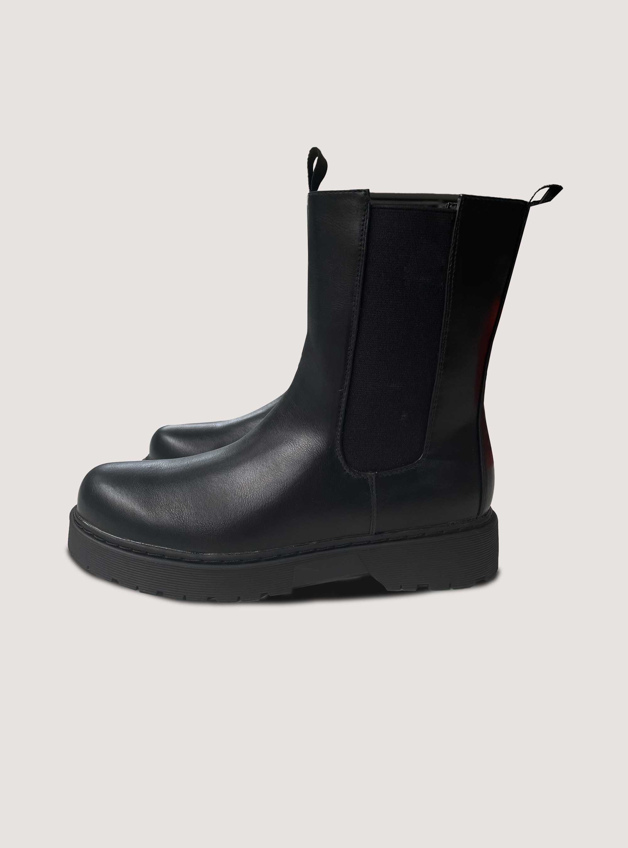 Stivaletti effetto pelle, NEGRO