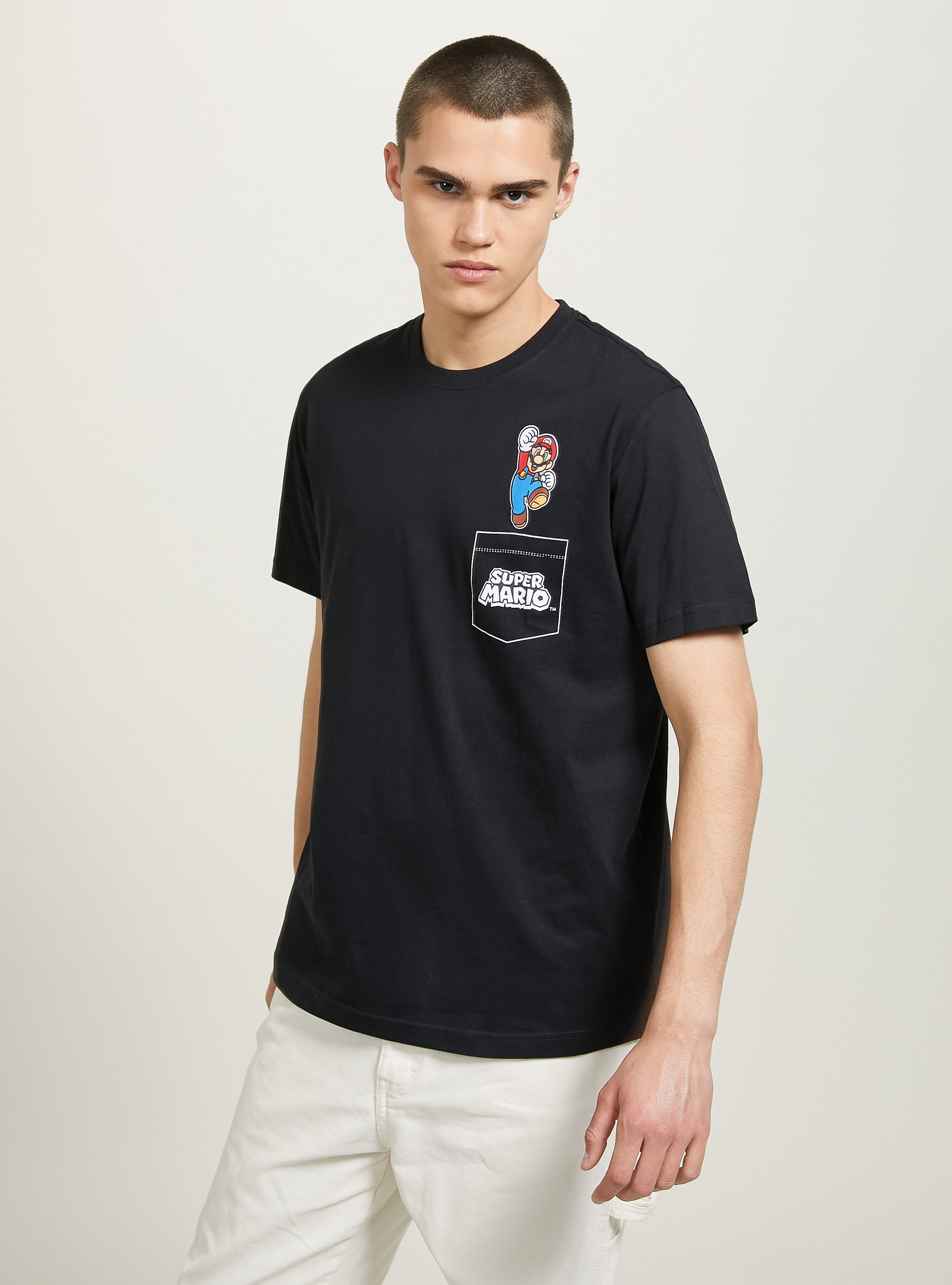 Super Mario / Alcott T-shirt, BK1 BLACK