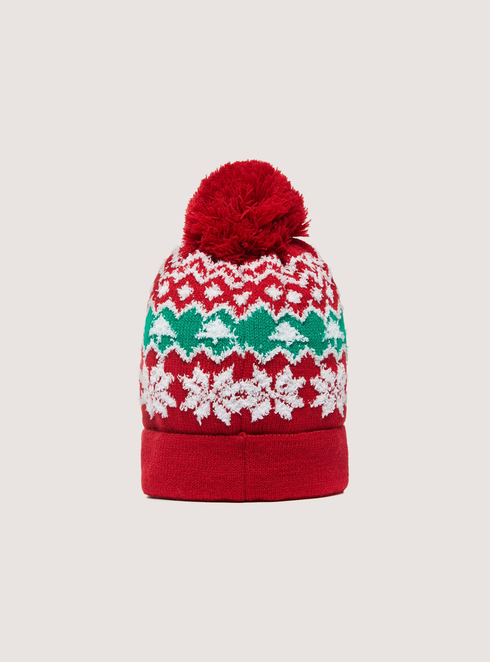 Cappello Christmas Collection con pon pon, RD2 RED MEDIUM