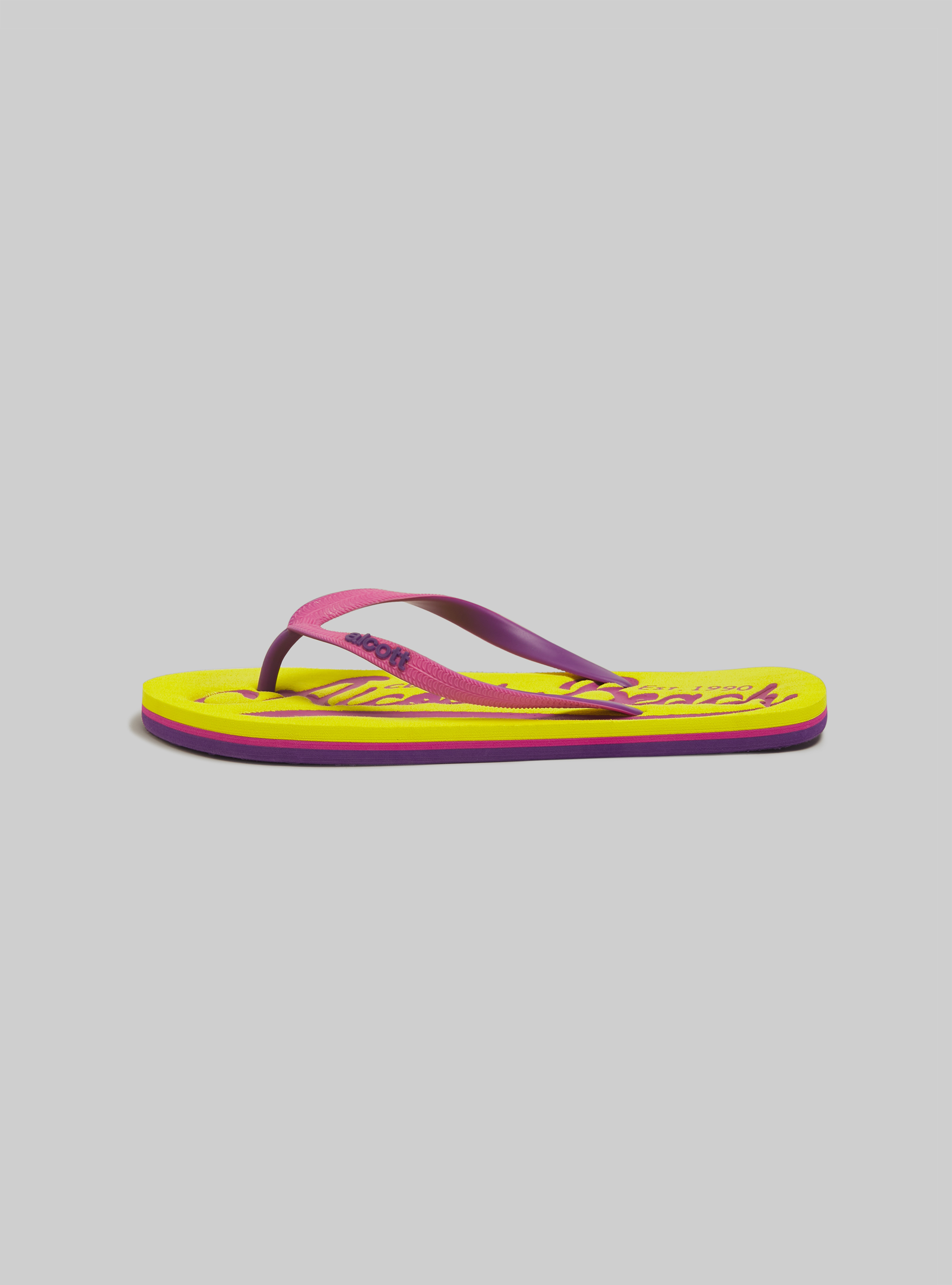 Flip-flops with logo, C7752 LIME
