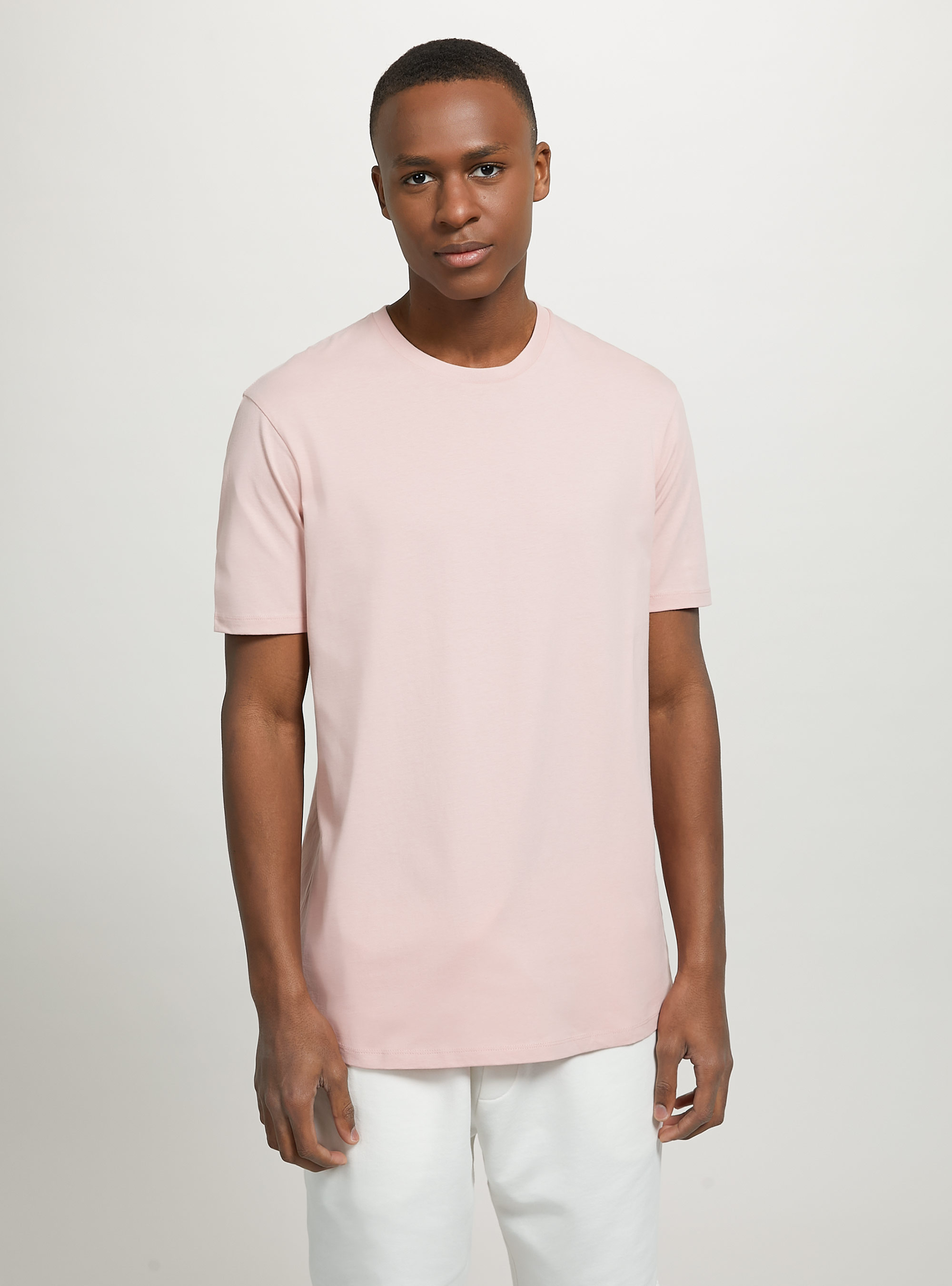 Camiseta de algodón con cuello redondo, PK3 PINK LIGHT