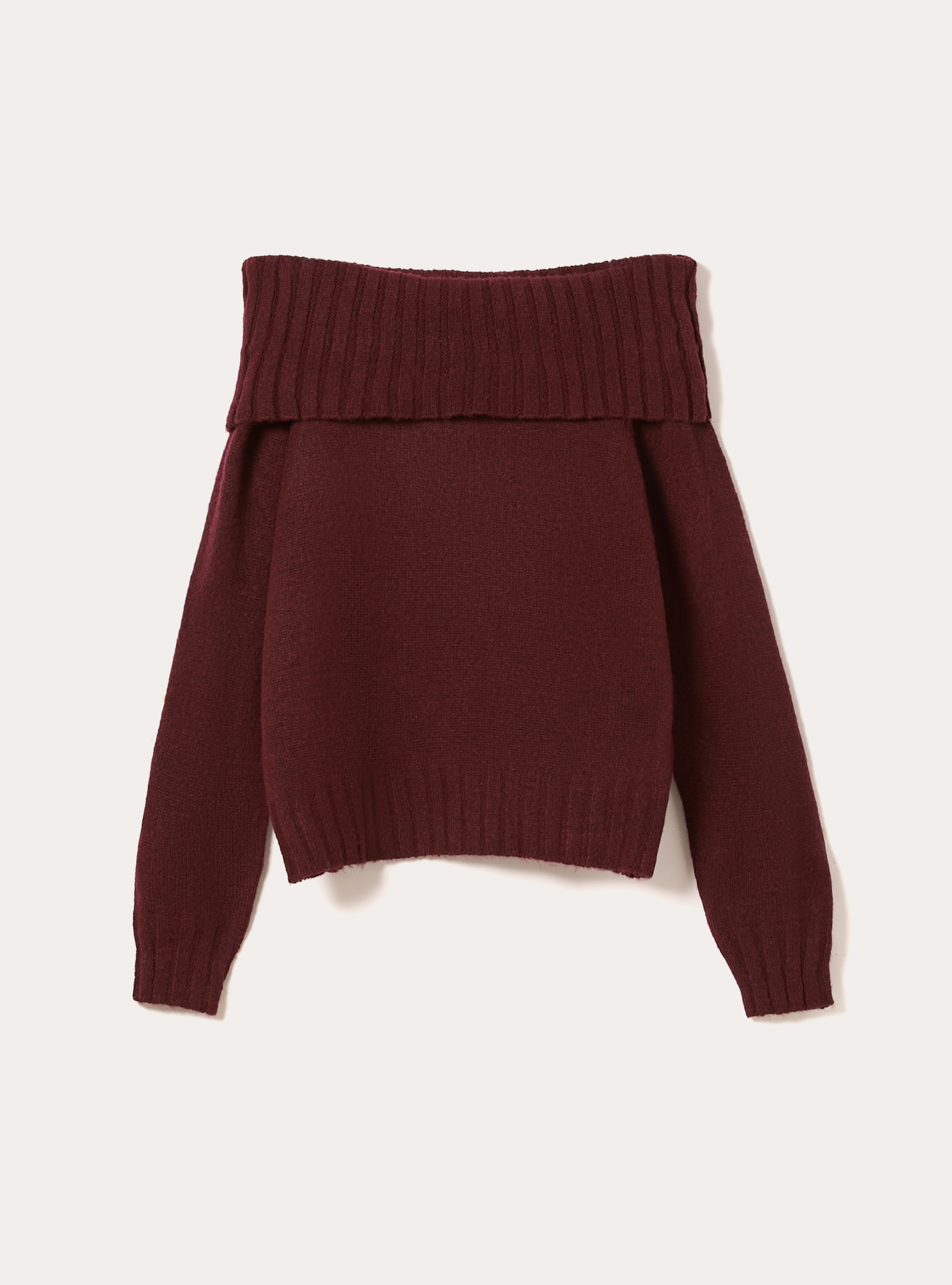 Maglia con spalle scoperte bardot, BO2 BORDEAUX MEDIUM