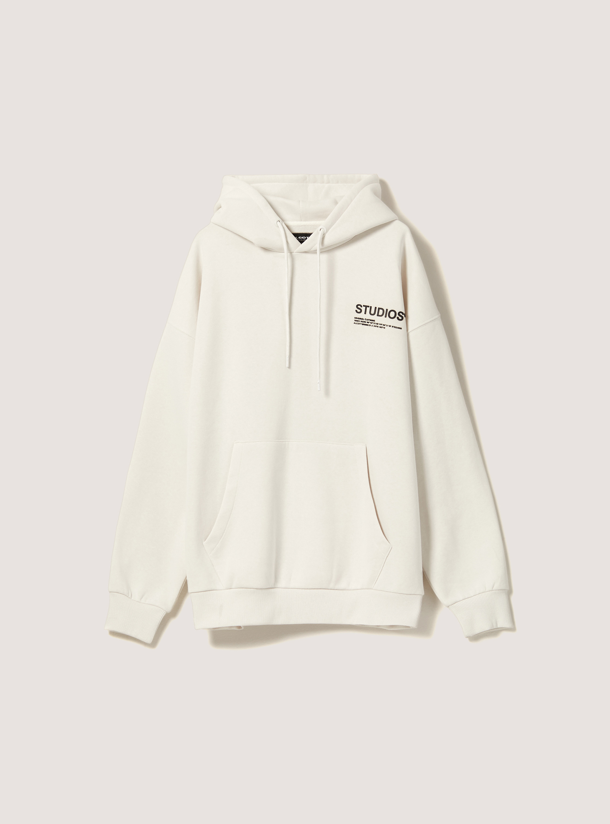Sudadera con capucha estampada de Studios, WH2 WHITE