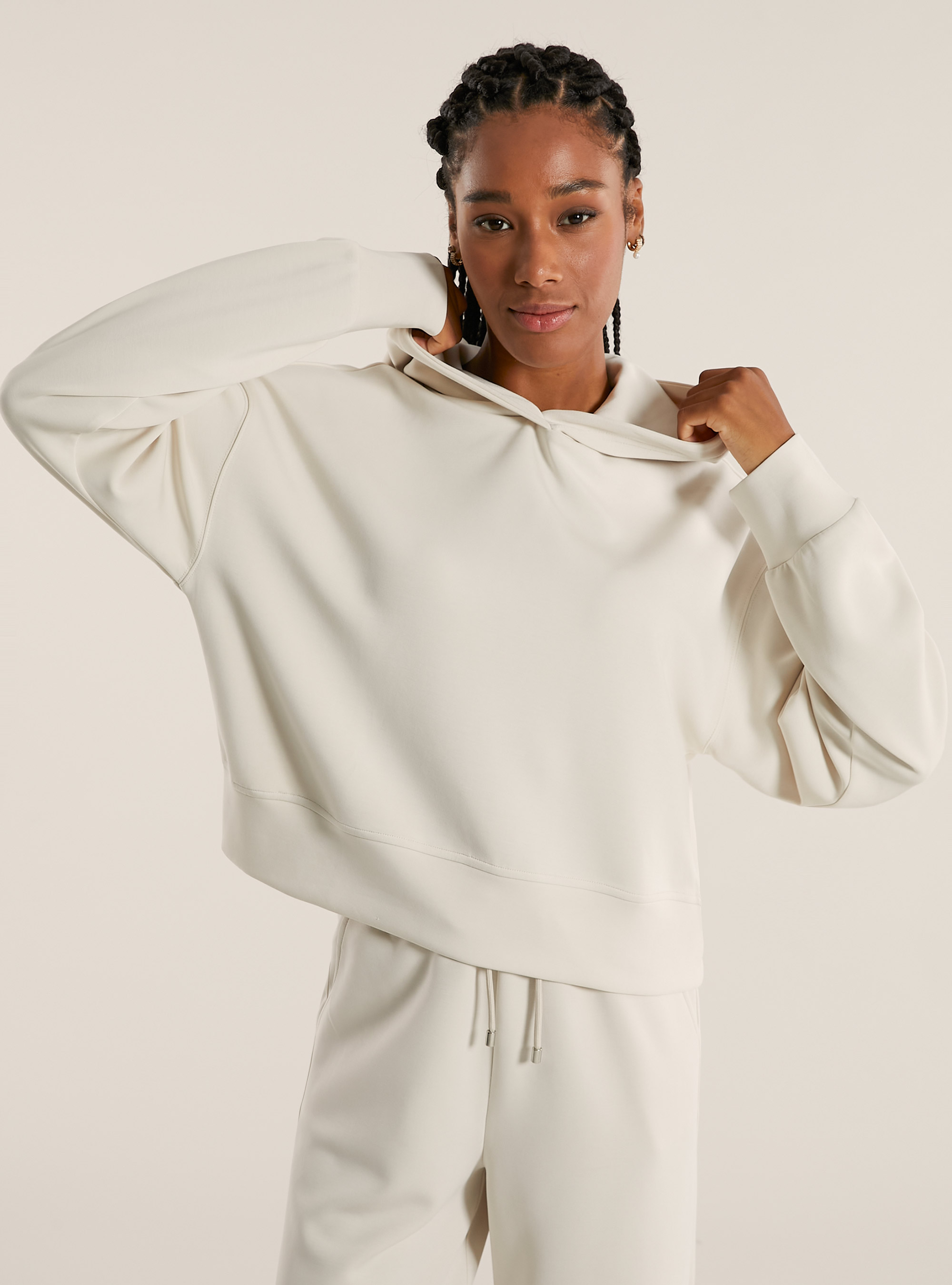 Sweat court en scuba doux, BG3 BEIGE LIGHT